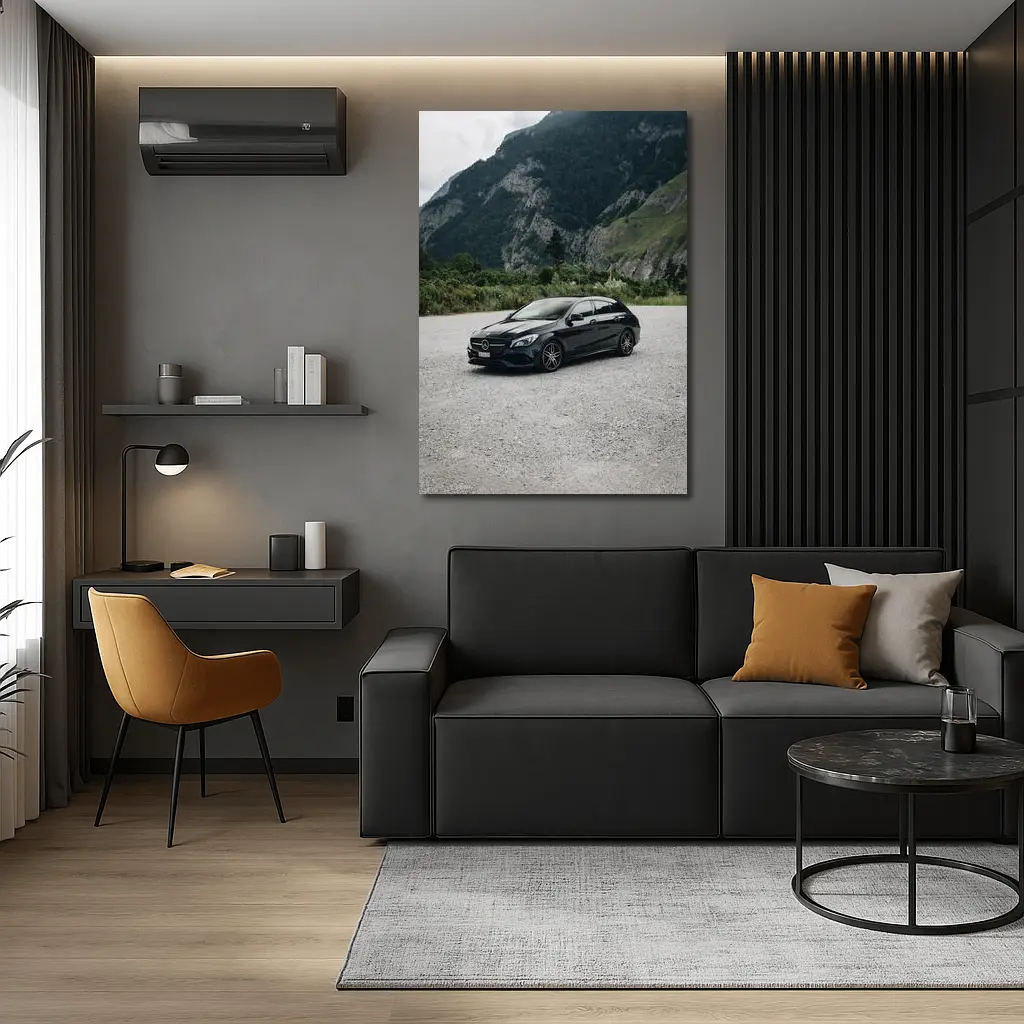 Mercedes CLA Black Mountains Alpine Setting – Wall Art