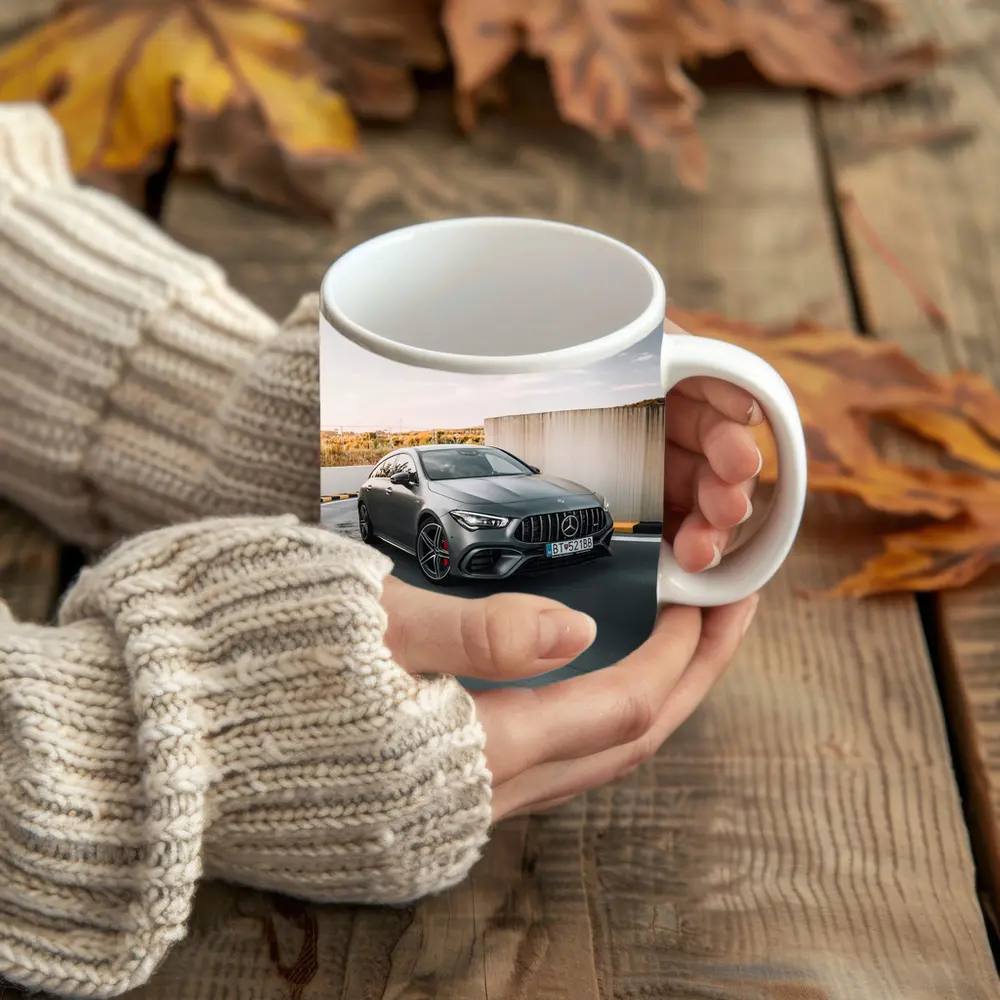 Mercedes AMG CLA Gray Street Concrete Wall – Mugs