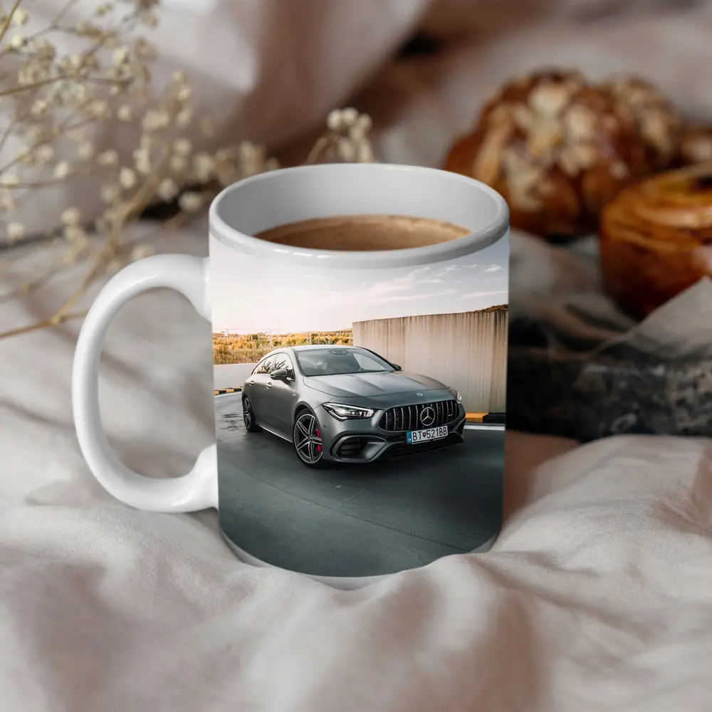 Mercedes AMG CLA Gray Street Concrete Wall – Mugs