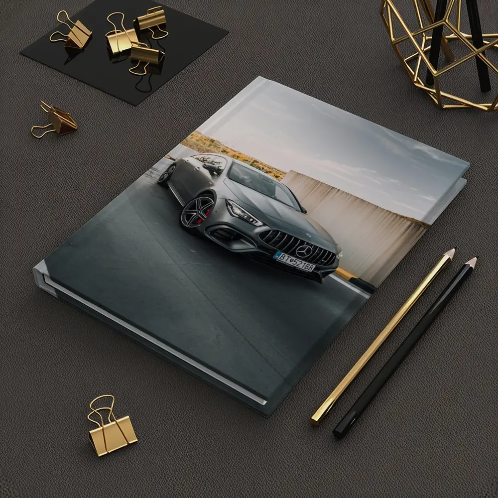 Mercedes AMG CLA Gray Street Concrete Wall – Notebooks