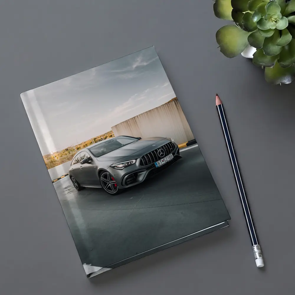 Mercedes AMG CLA Gray Street Concrete Wall – Notebooks