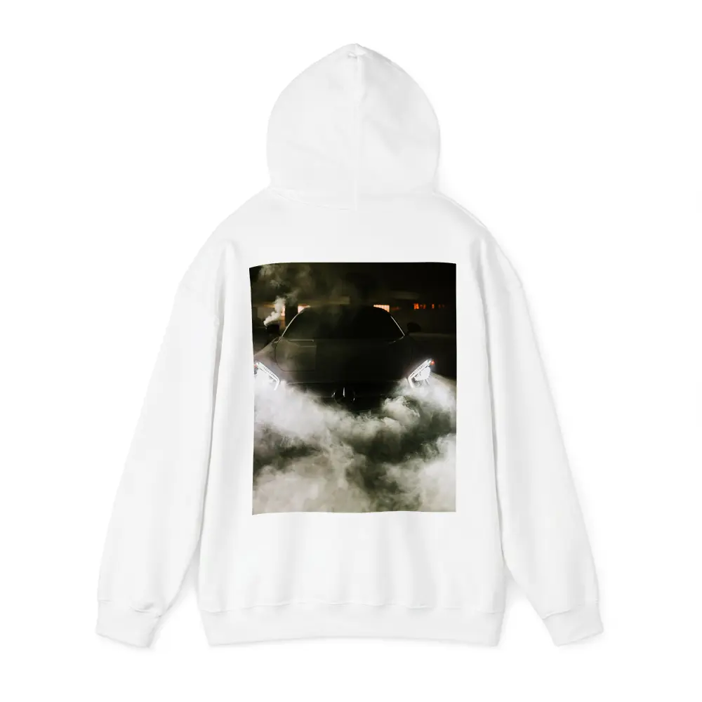 Mercedes Car Front View Smoke Night – Hoodies