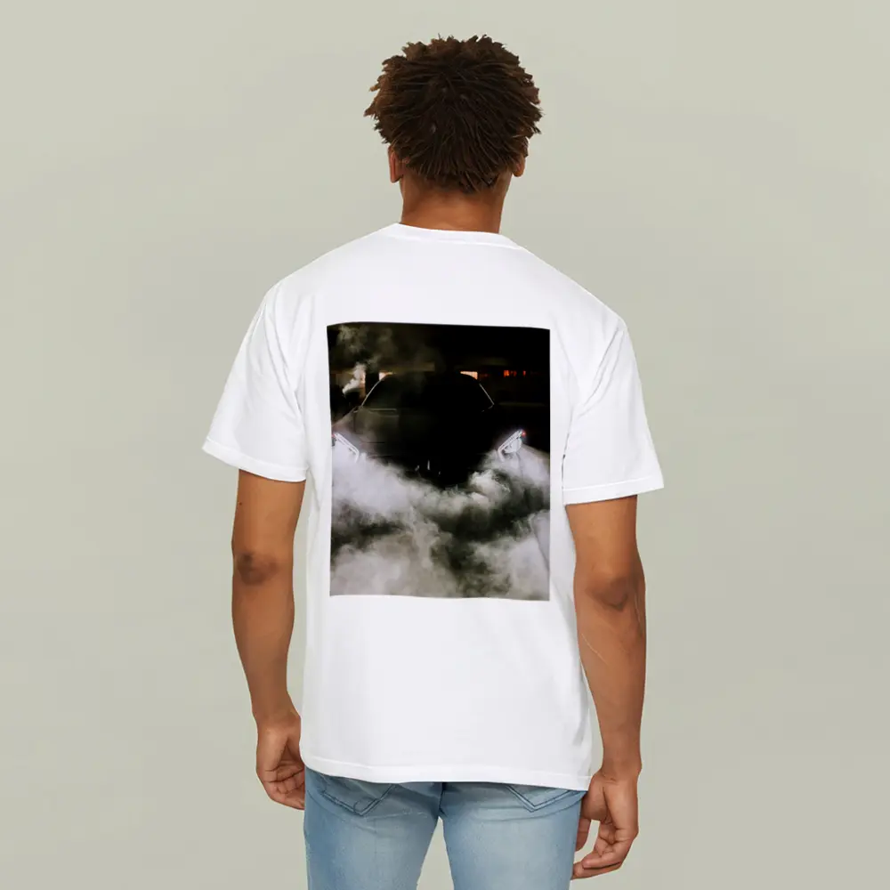 Mercedes Car Front View Smoke Night – T-Shirts