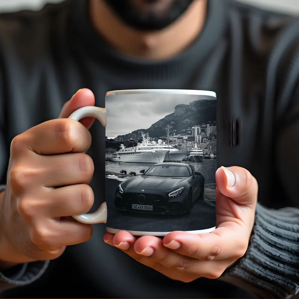 Mercedes AMG GT Black Monaco Harbor – Mugs