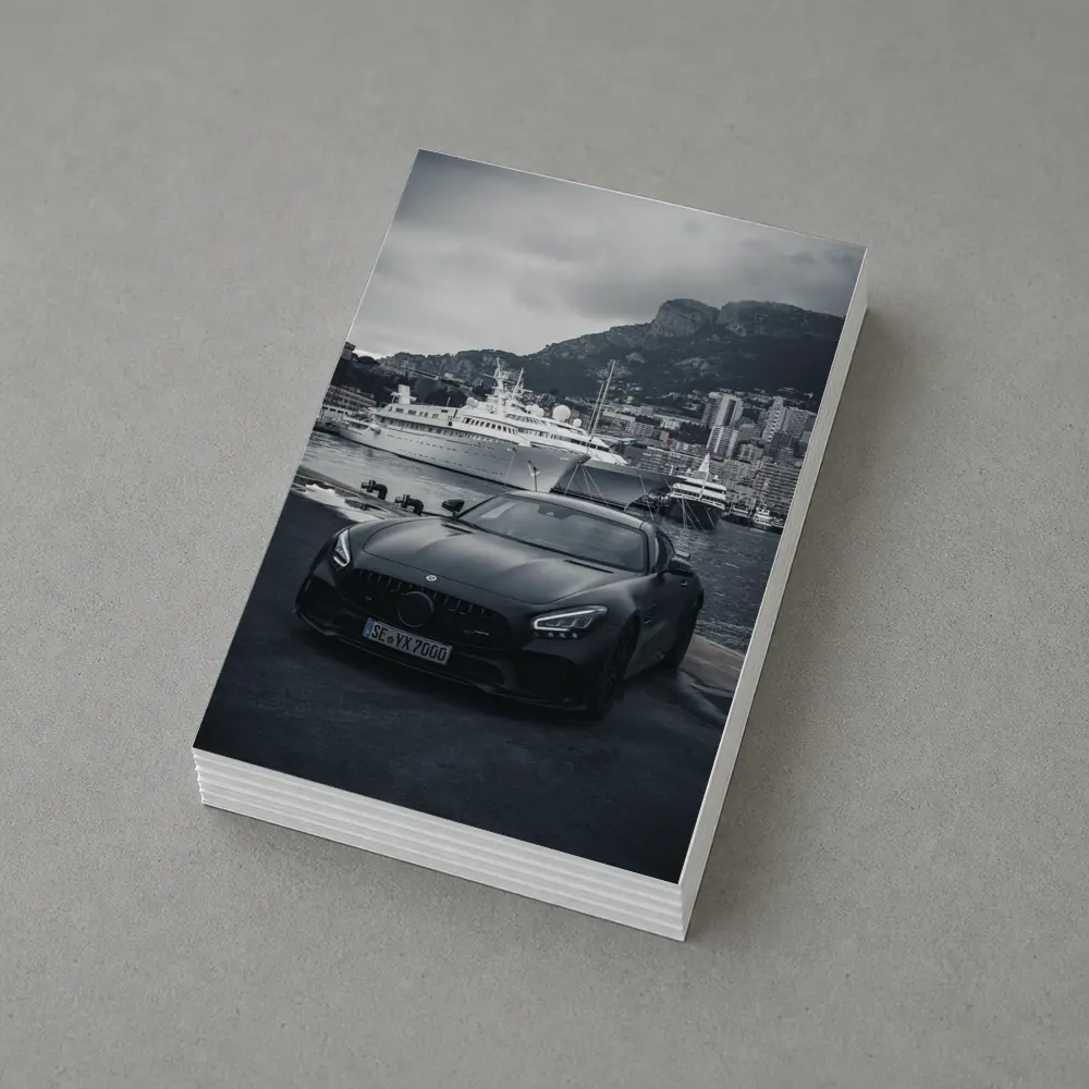 Mercedes AMG GT Black Monaco Harbor – Postcards