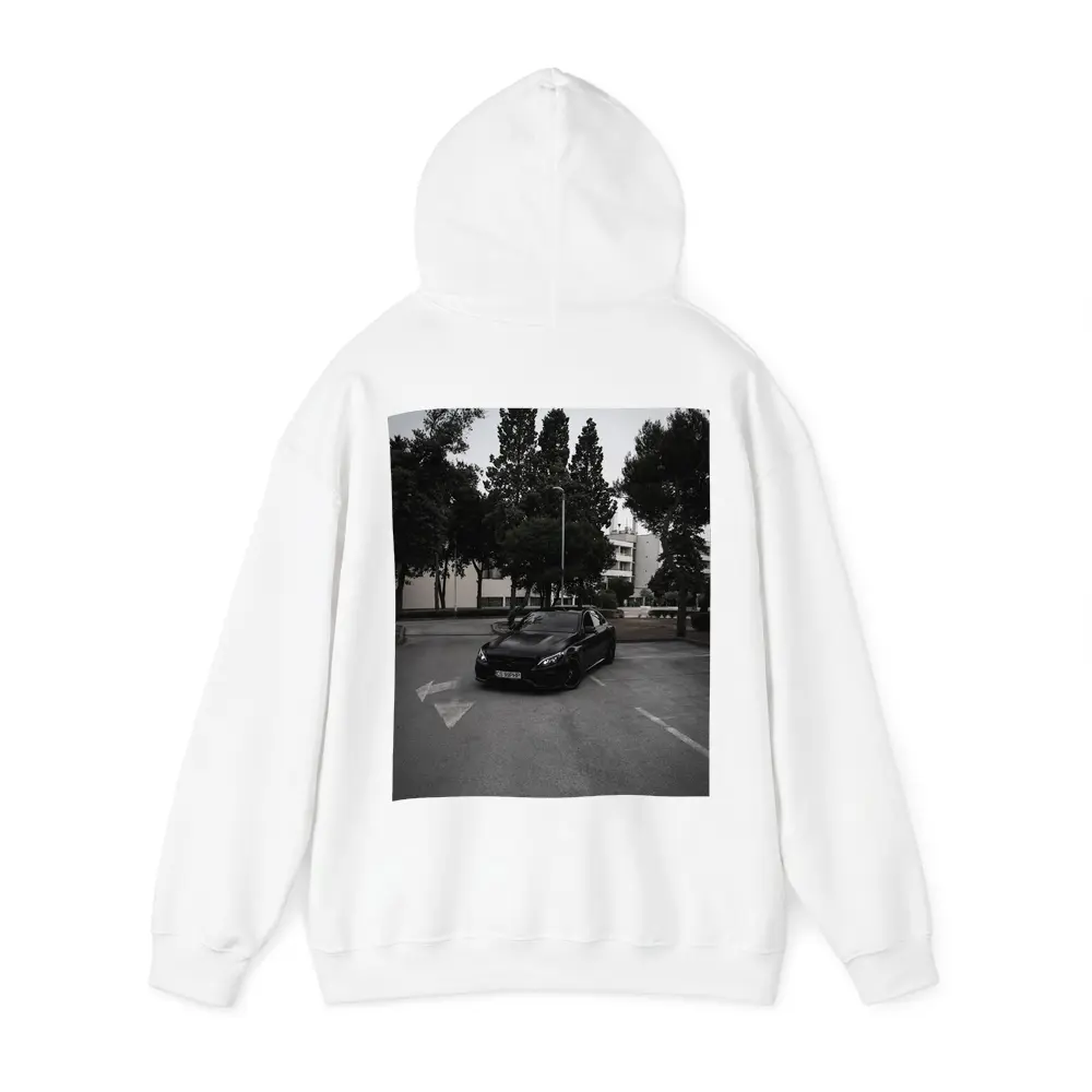 Mercedes C63 AMG Black Urban Parking Lot – Hoodies