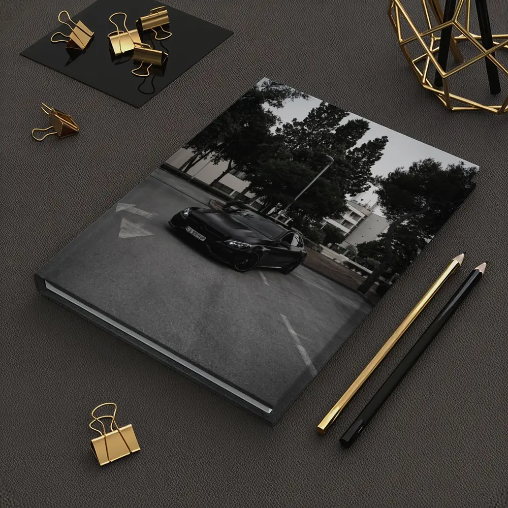 Mercedes C63 AMG Black Urban Parking Lot – Notebooks