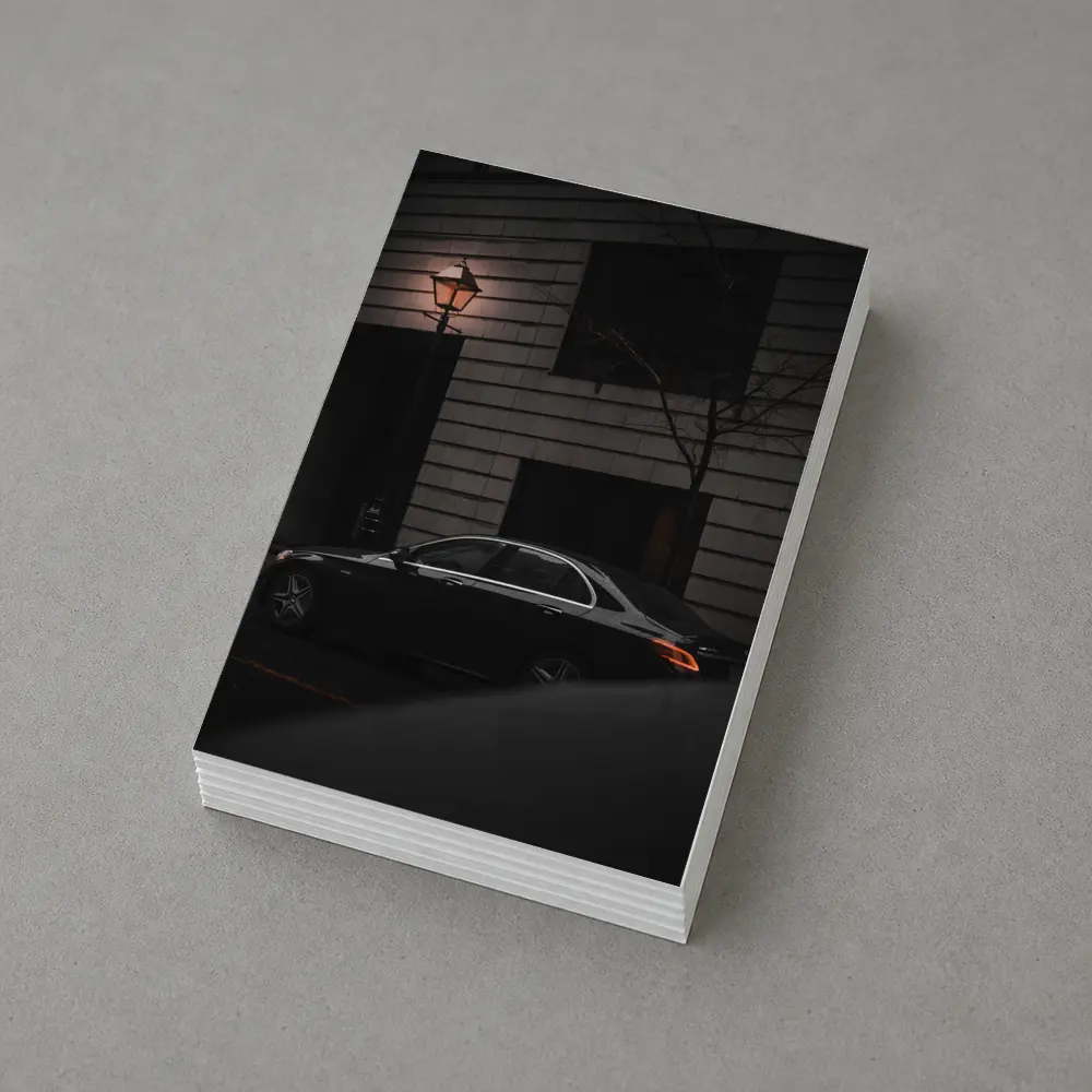 Mercedes E Class Dark City Street Night – Postcards