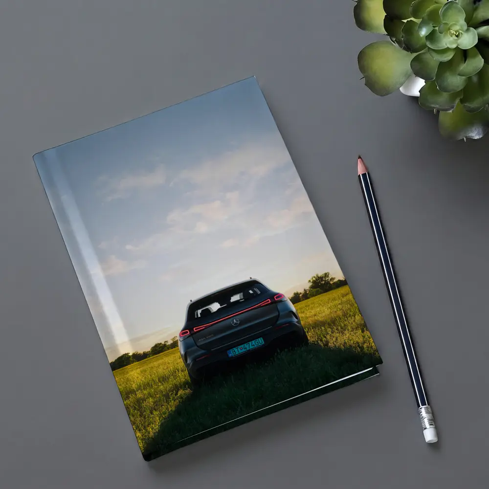 Mercedes EQC Rear View Green Field – Notebooks