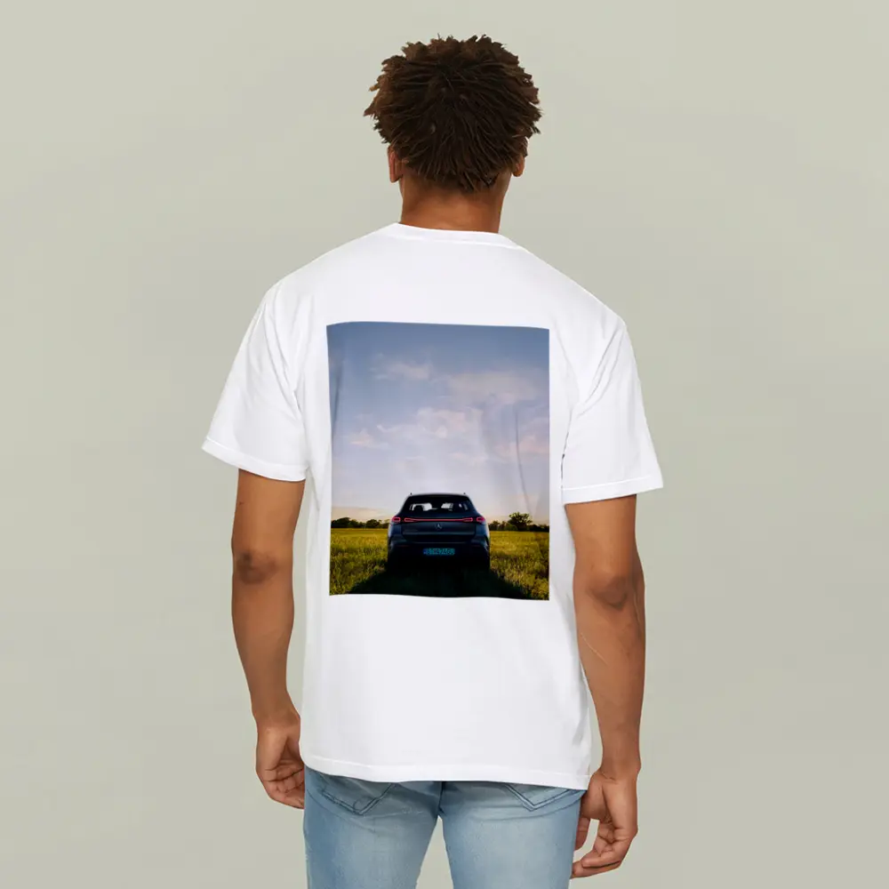 Mercedes EQC Rear View Green Field – T-Shirts