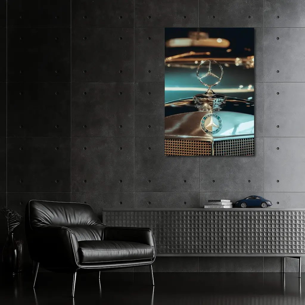 Mercedes Benz Hood Star Classic Car Detail – Wall Art