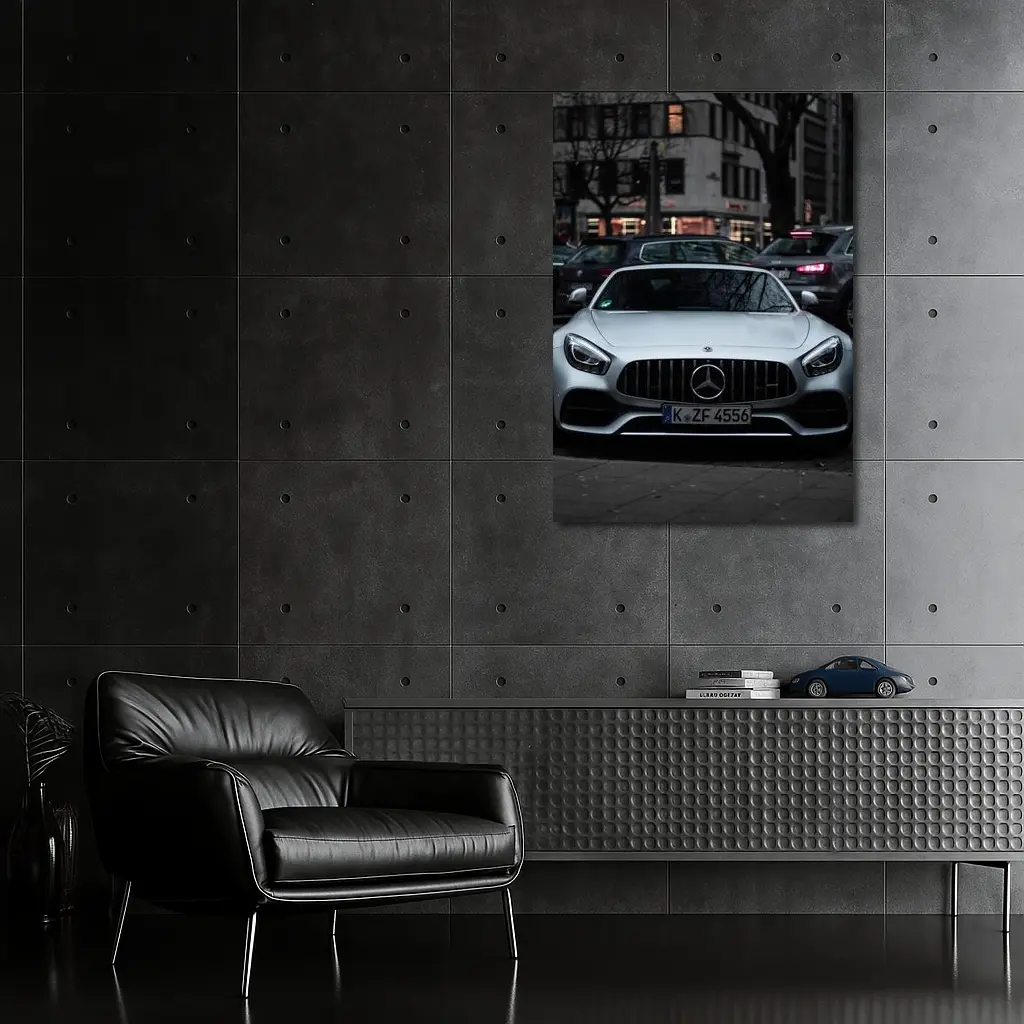 Mercedes AMG GT Silver City Street – Wall Art