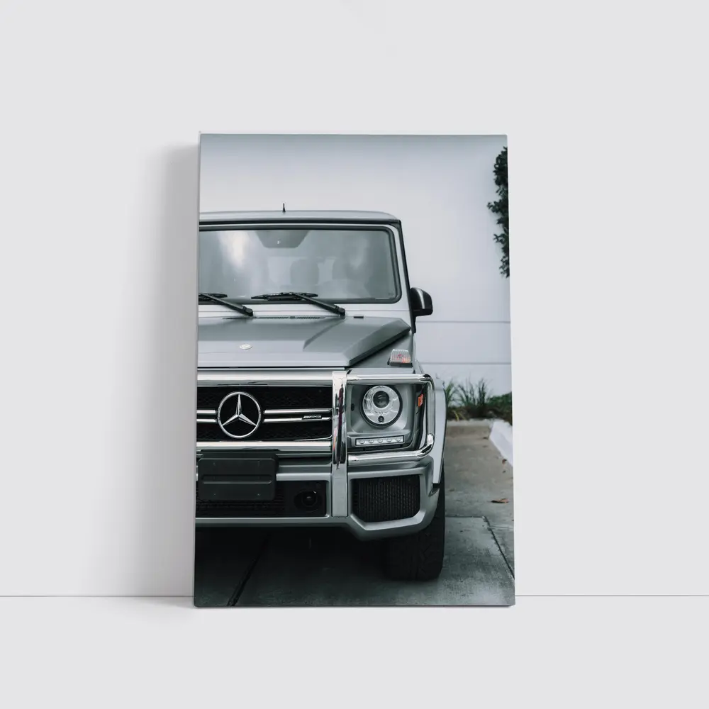 Mercedes G Class AMG Silver Front View – Wall Art