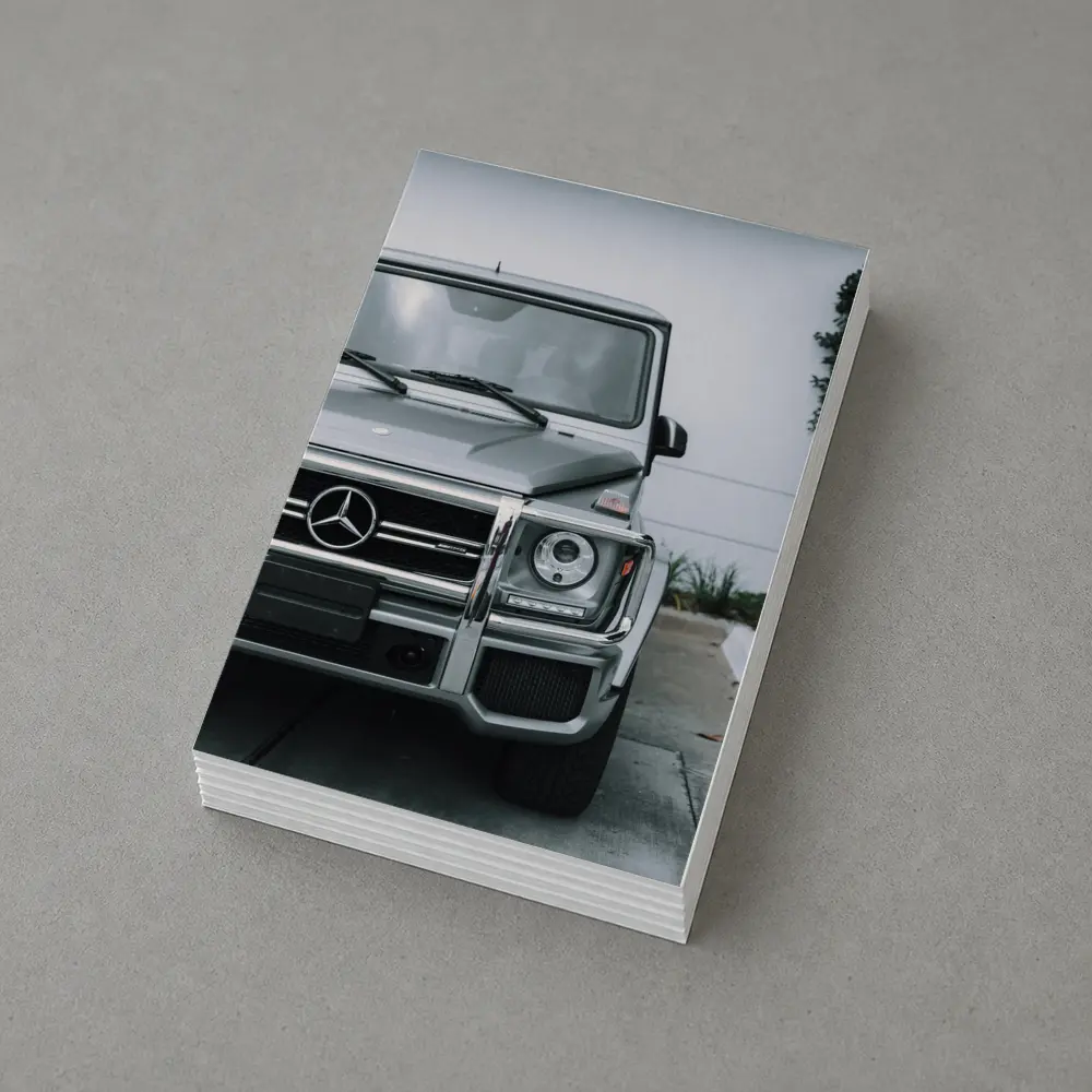 Mercedes G Class AMG Silver Front View – Postcards