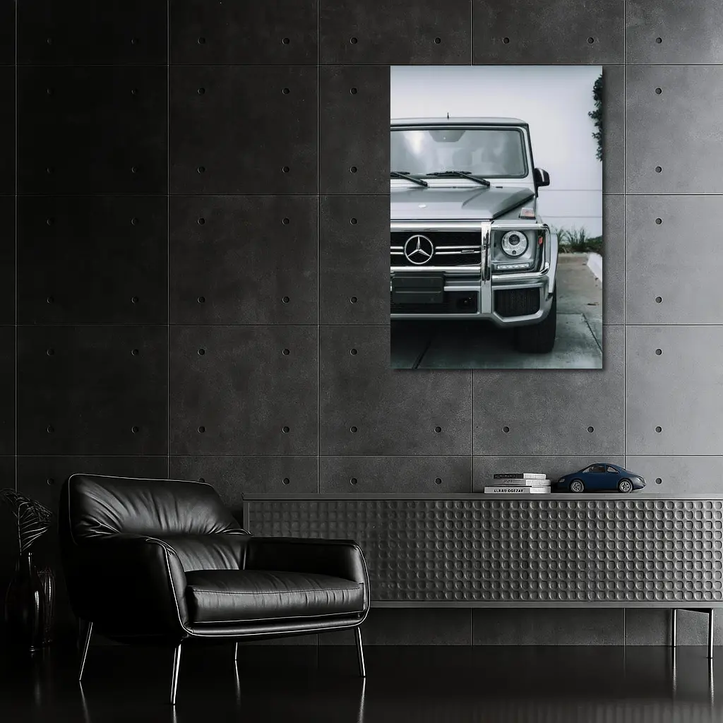 Mercedes G Class AMG Silver Front View – Wall Art