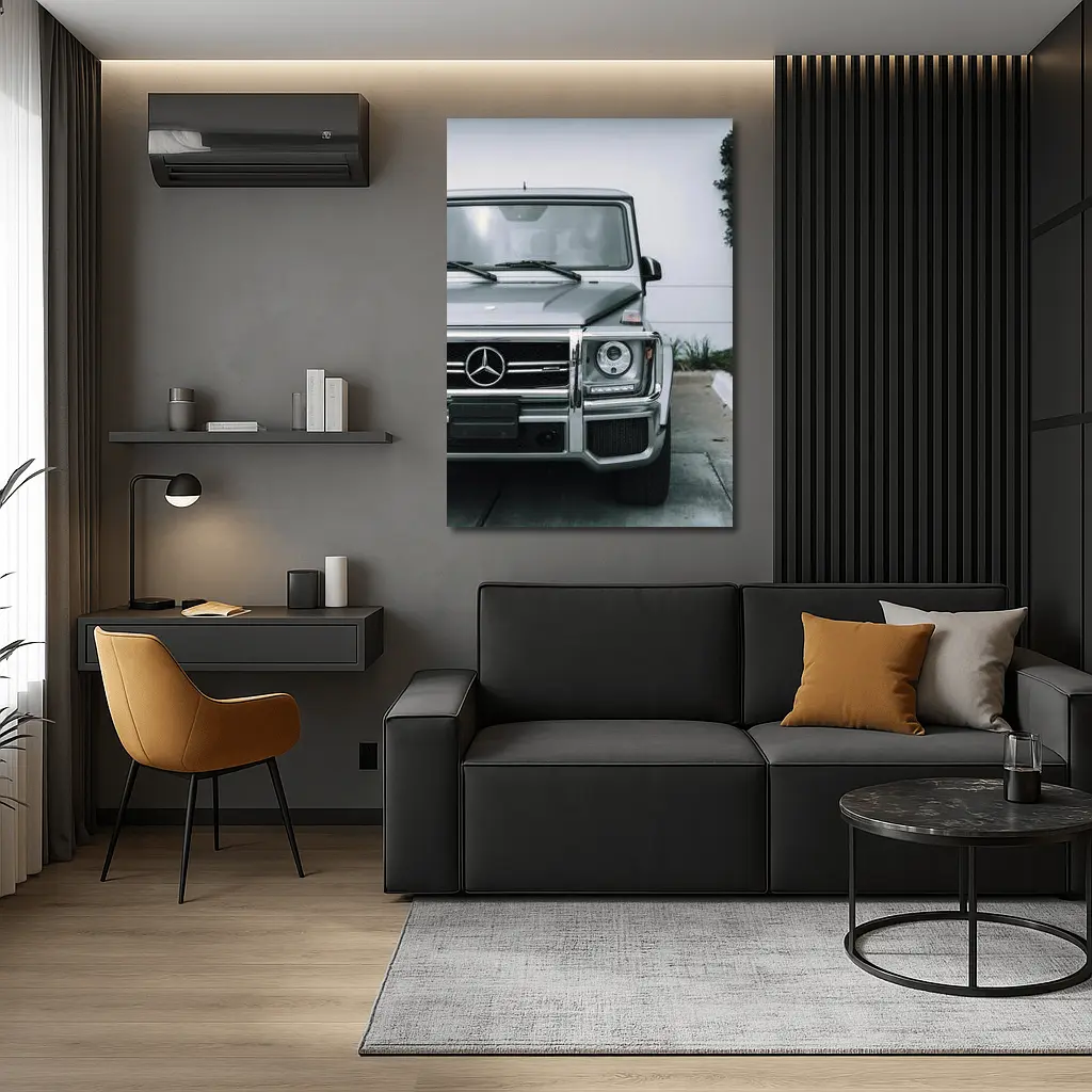 Mercedes G Class AMG Silver Front View – Wall Art