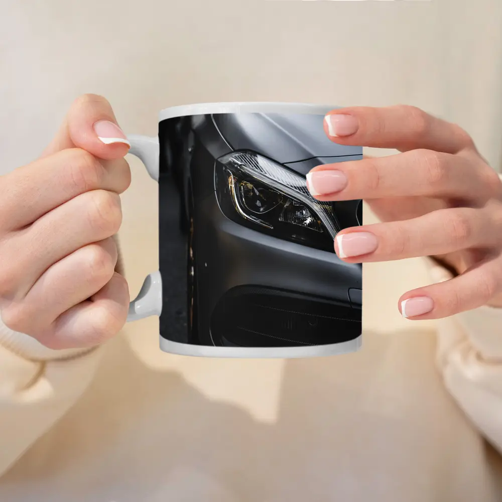 Mercedes AMG Matte Gray Front Headlight Close – Mugs