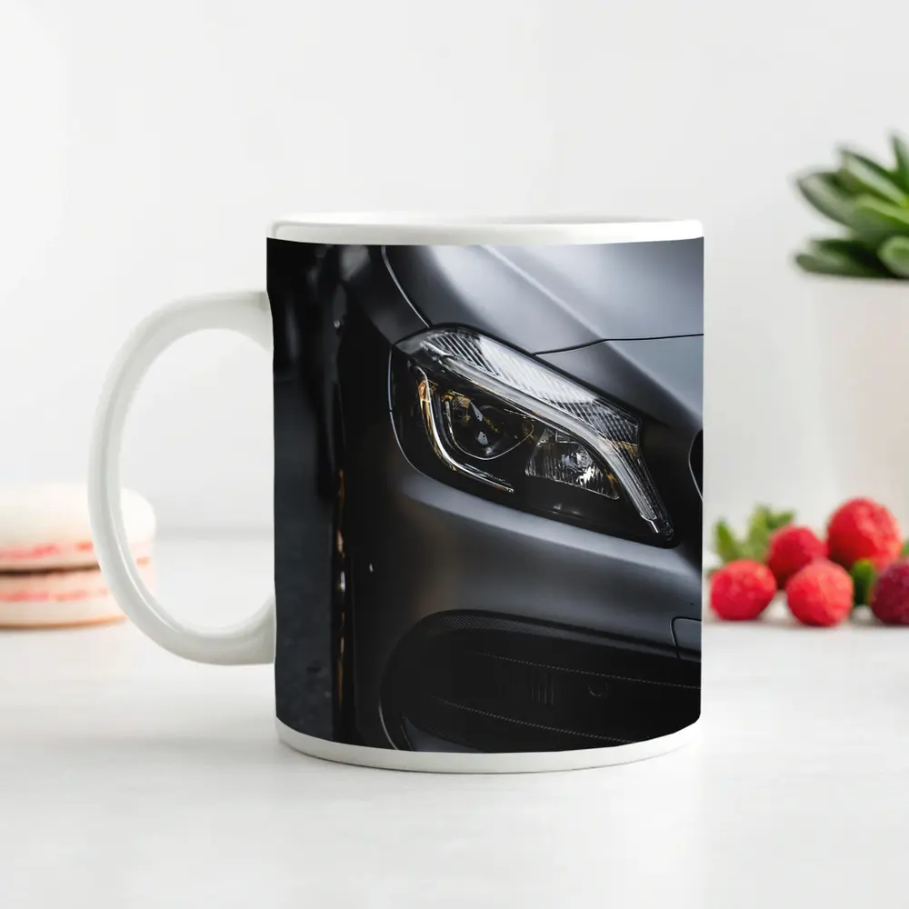Mercedes AMG Matte Gray Front Headlight Close – Mugs
