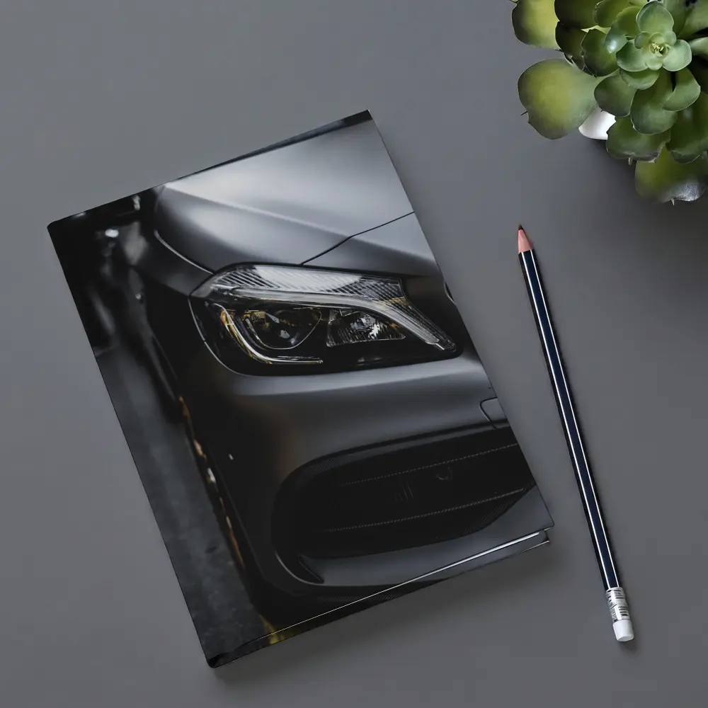 Mercedes AMG Matte Gray Front Headlight Close – Notebooks