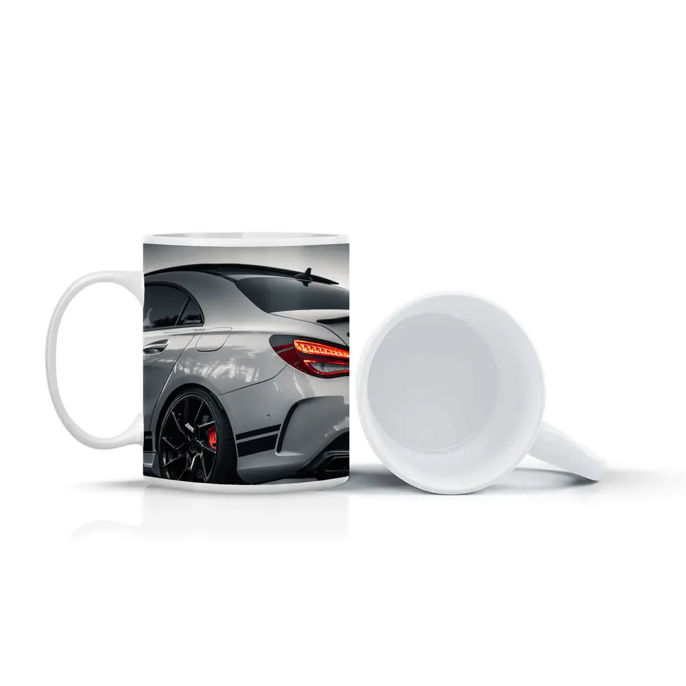 Mercedes AMG Gray Sports Car Rear View – Mugs