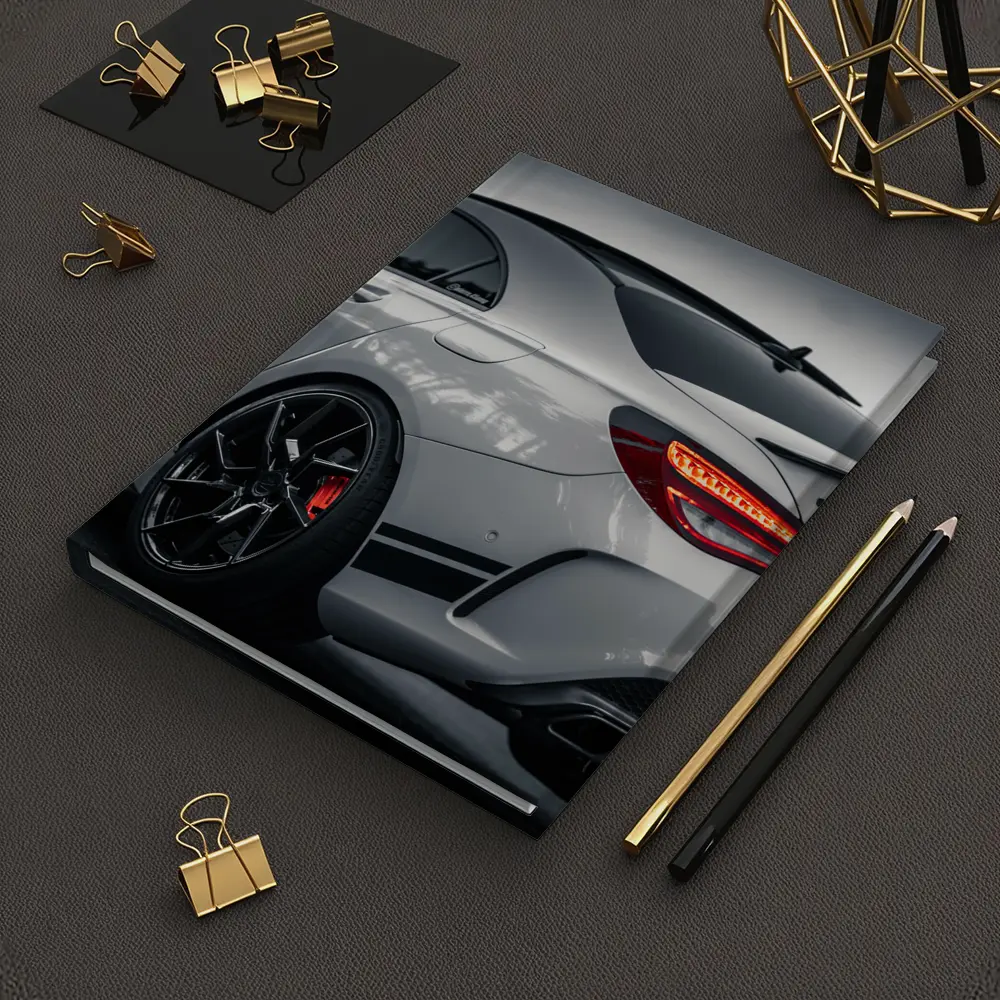Mercedes AMG Gray Sports Car Rear View – Notebooks