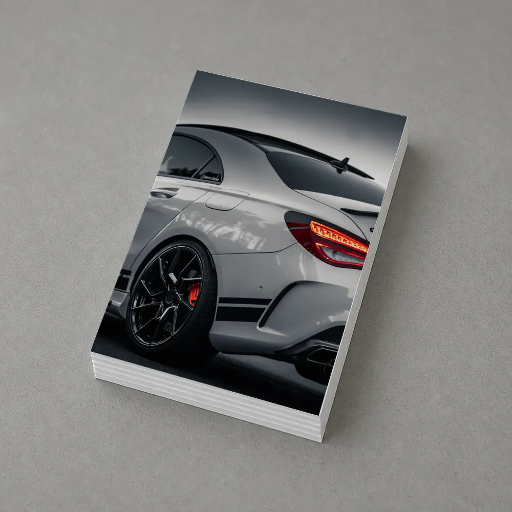 Mercedes AMG Gray Sports Car Rear View – Postcards