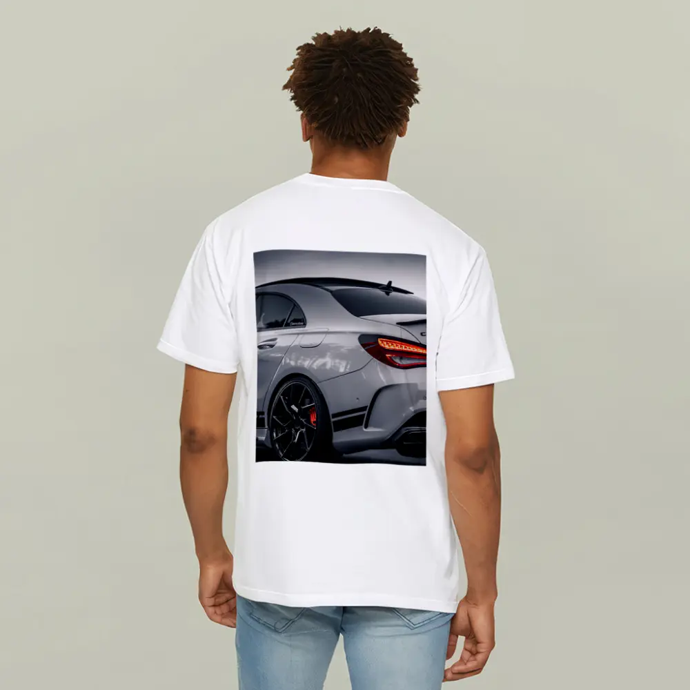 Mercedes AMG Gray Sports Car Rear View – T-Shirts