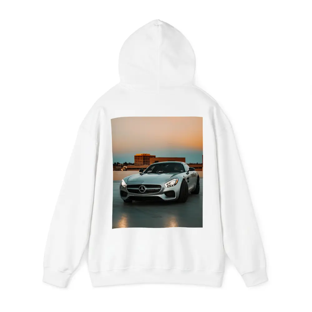 Mercedes AMG GT Silver Rooftop Sunset – Hoodies