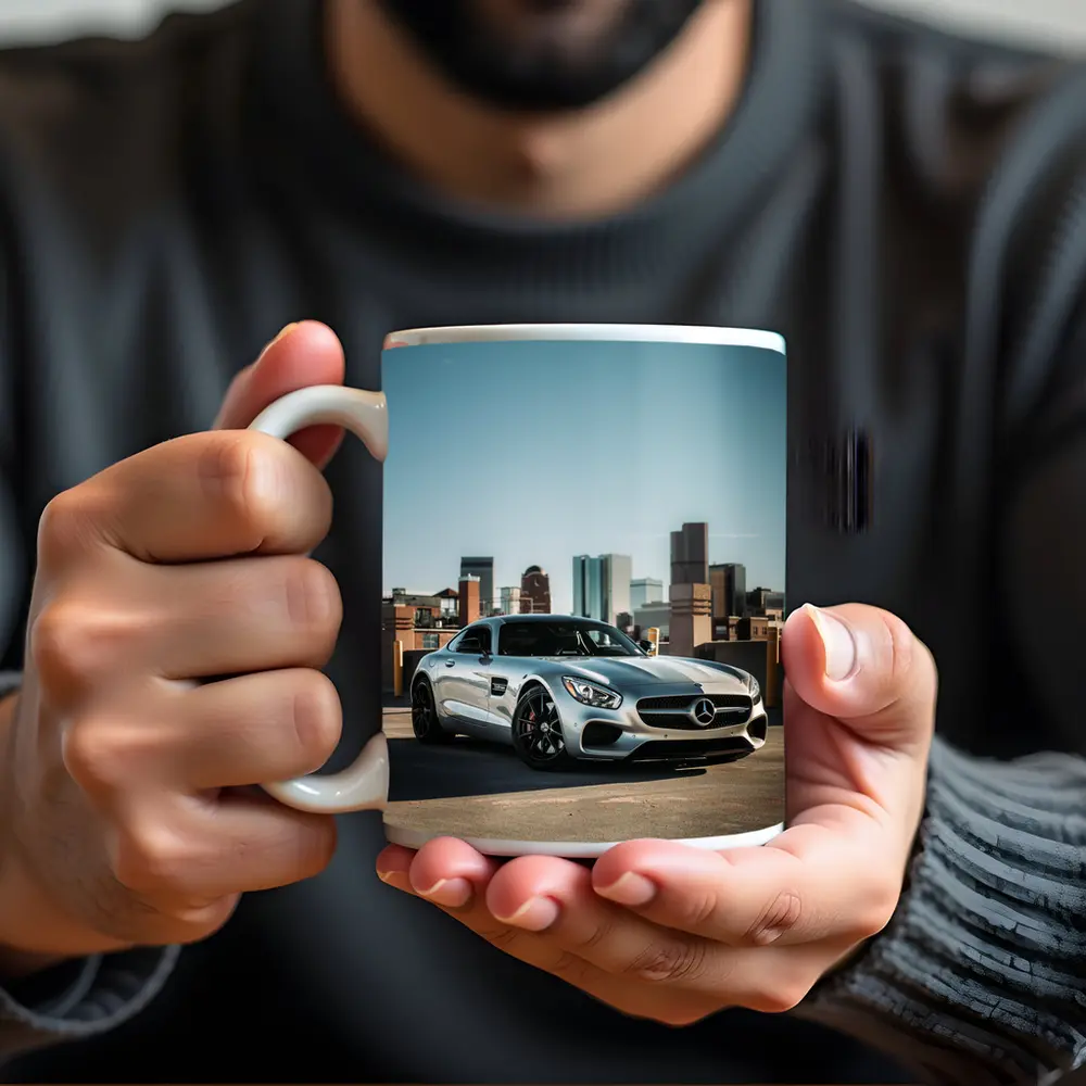 Mercedes AMG GT Silver City Skyline – Mugs