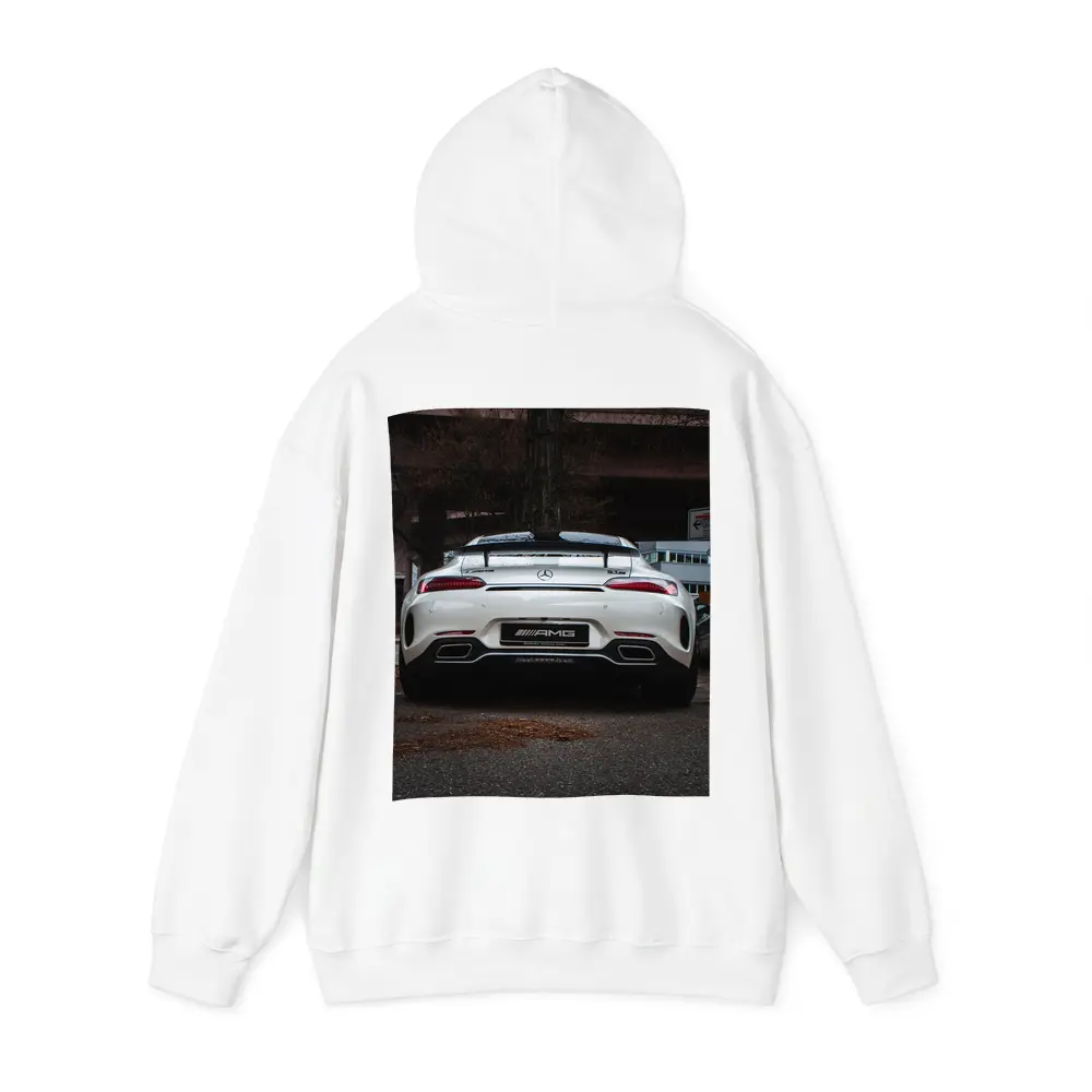 Mercedes AMG GT White Rear Urban Street – Hoodies
