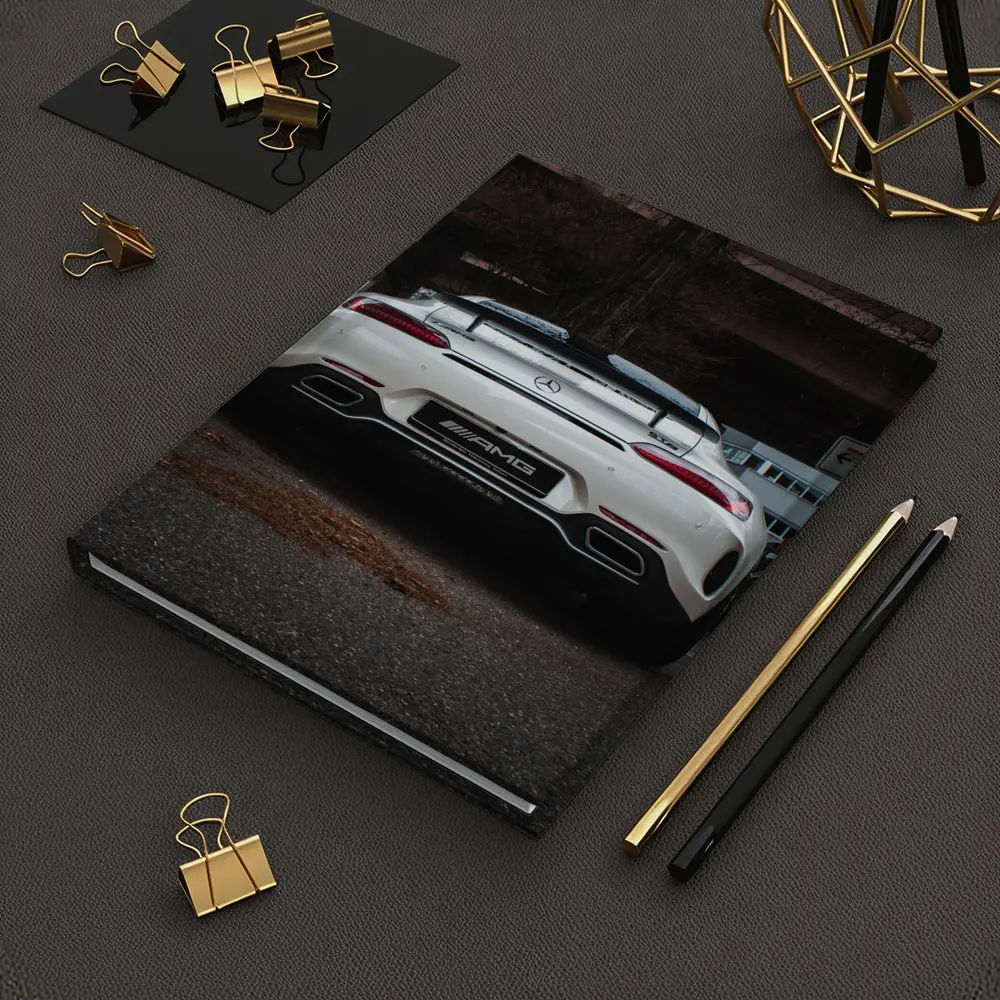 Mercedes AMG GT White Rear Urban Street – Notebooks