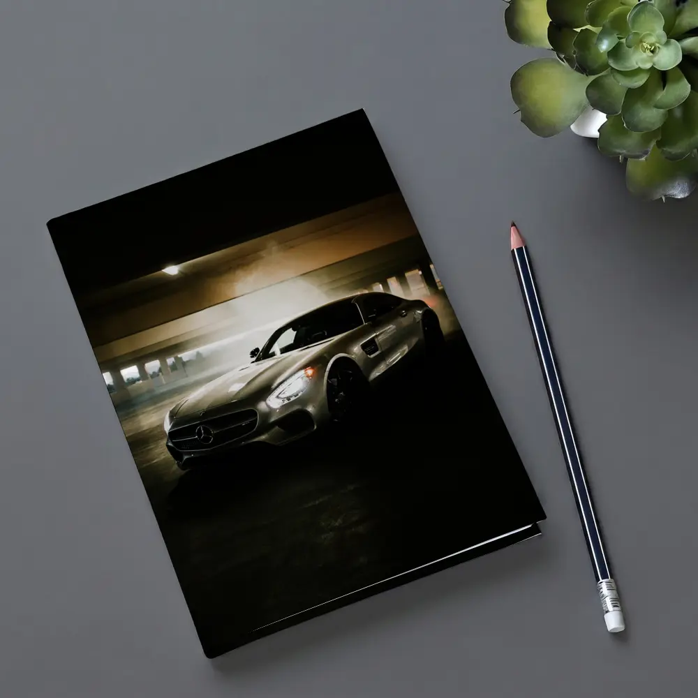 Mercedes AMG GT Silver Parking Garage Night – Notebooks
