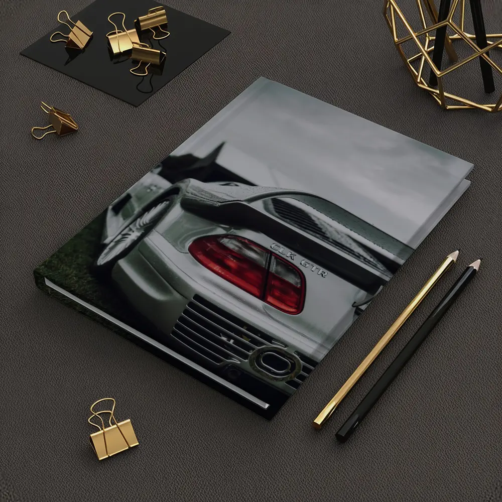Mercedes CLK GTR Silver Rear Overcast Sky – Notebooks
