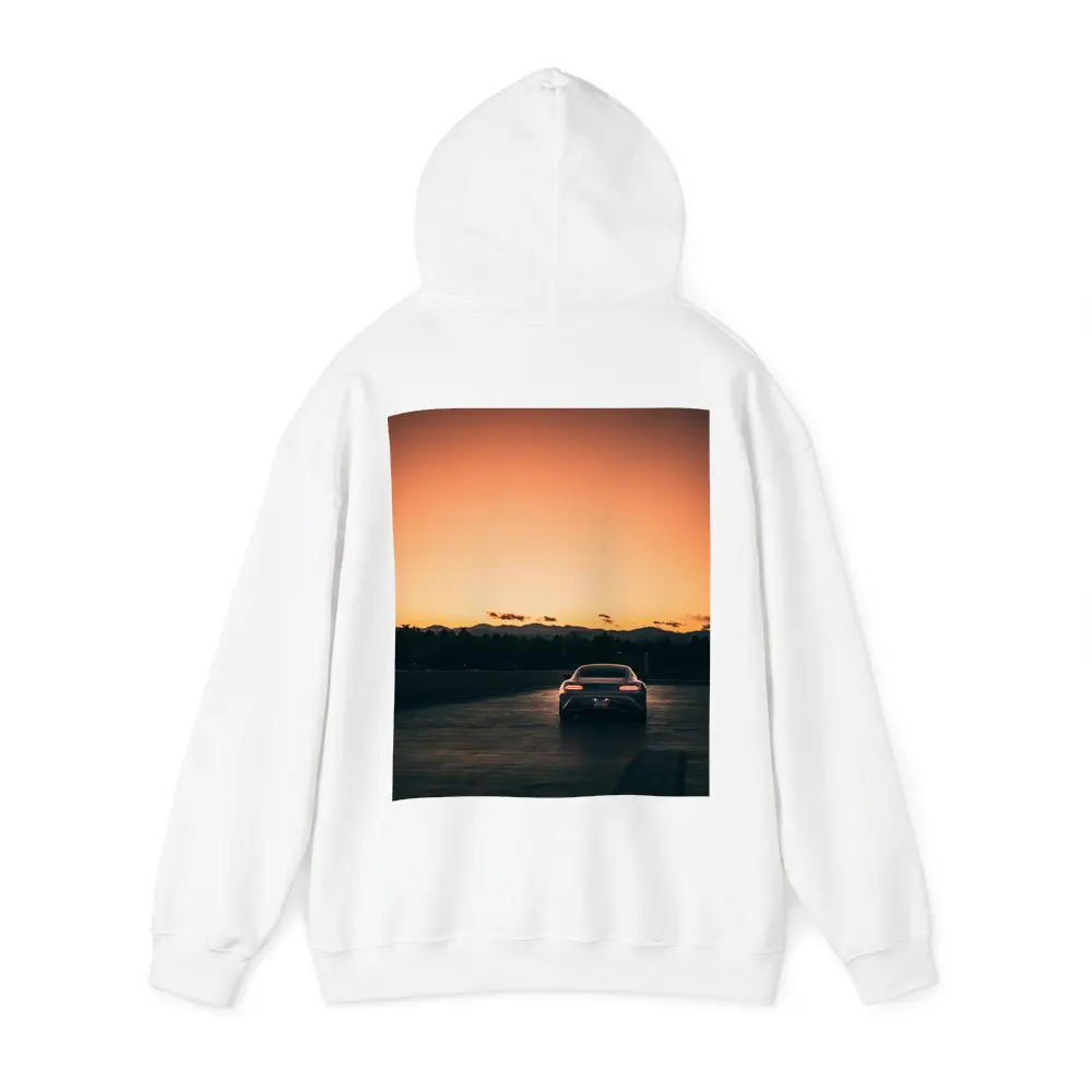 Mercedes AMG GT Rear Sunset Track Shot – Hoodies