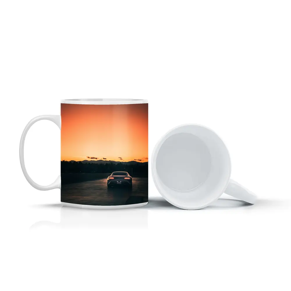 Mercedes AMG GT Rear Sunset Track Shot – Mugs
