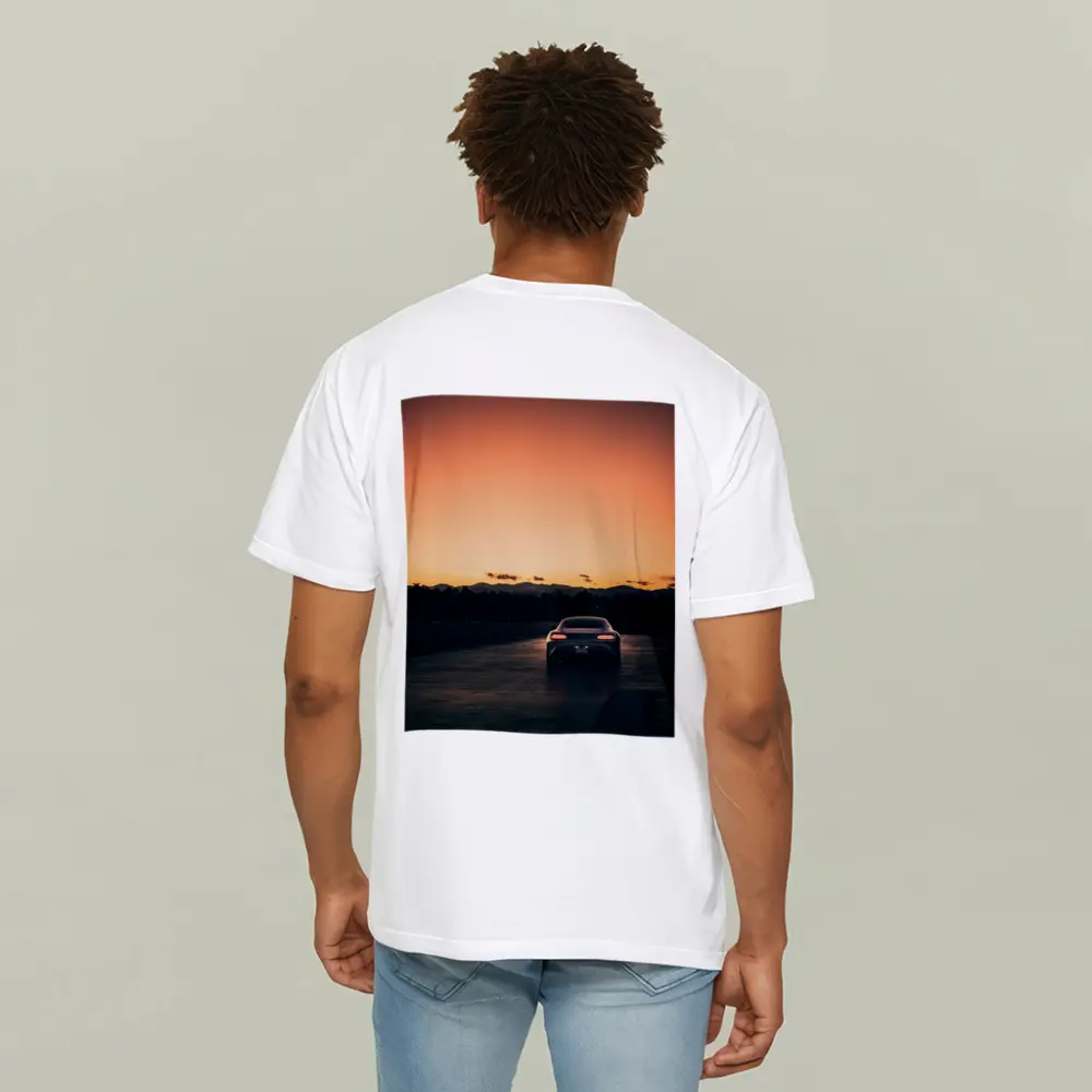 Mercedes AMG GT Rear Sunset Track Shot – T-Shirts