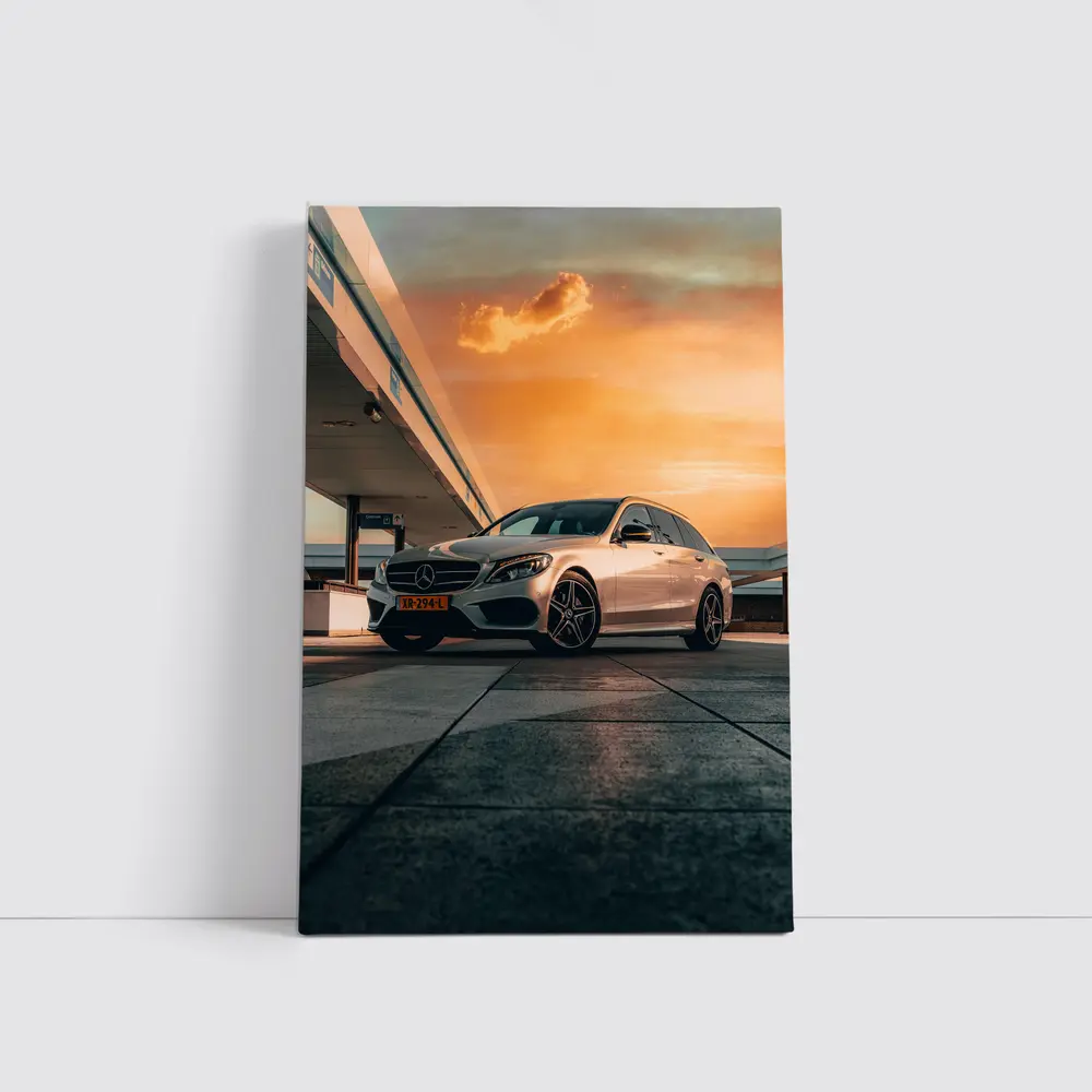 Mercedes C Class Estate Sunset Sky – Wall Art
