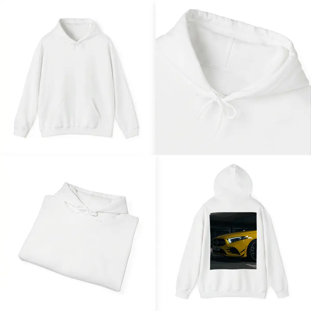 Mercedes AMG Yellow Front Parking Garage – Hoodies