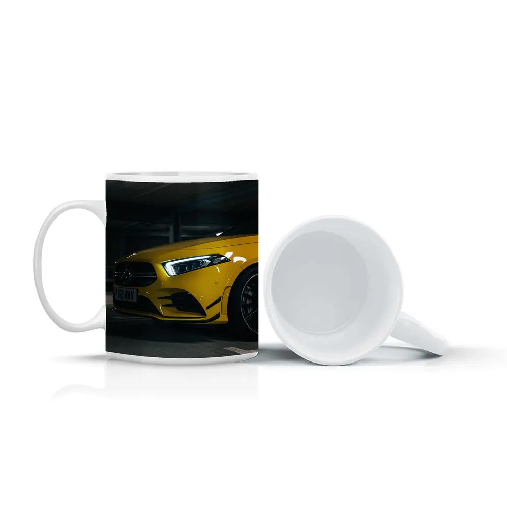 Mercedes AMG Yellow Front Parking Garage – Mugs