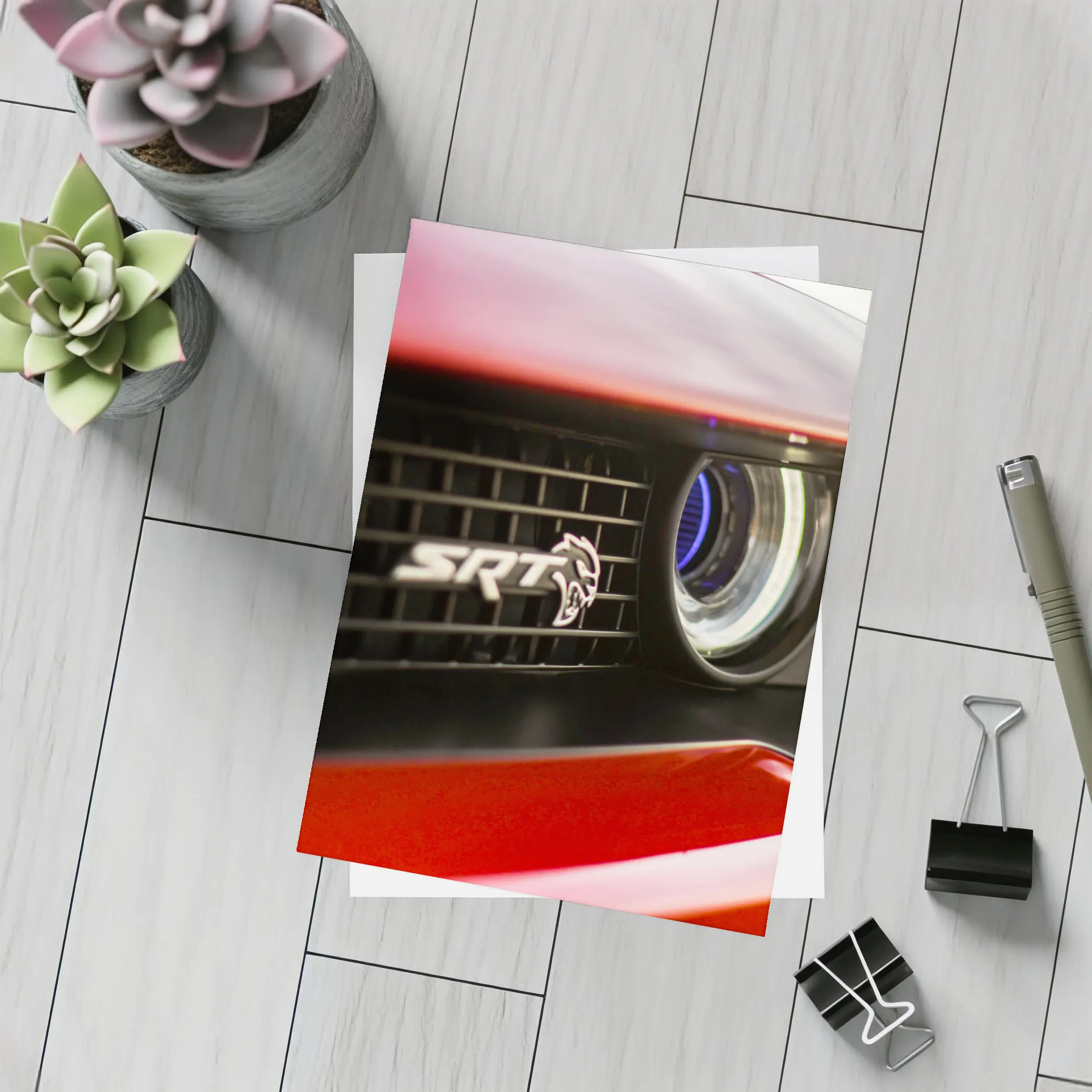 Dodge Challenger SRT Hellcat Front Grille Close Up – Postcards