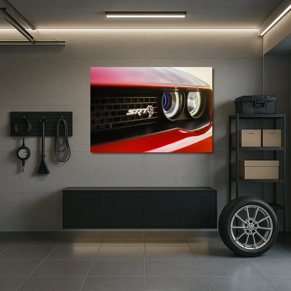 Dodge Challenger SRT Hellcat Front Grille Close Up – Wall Art