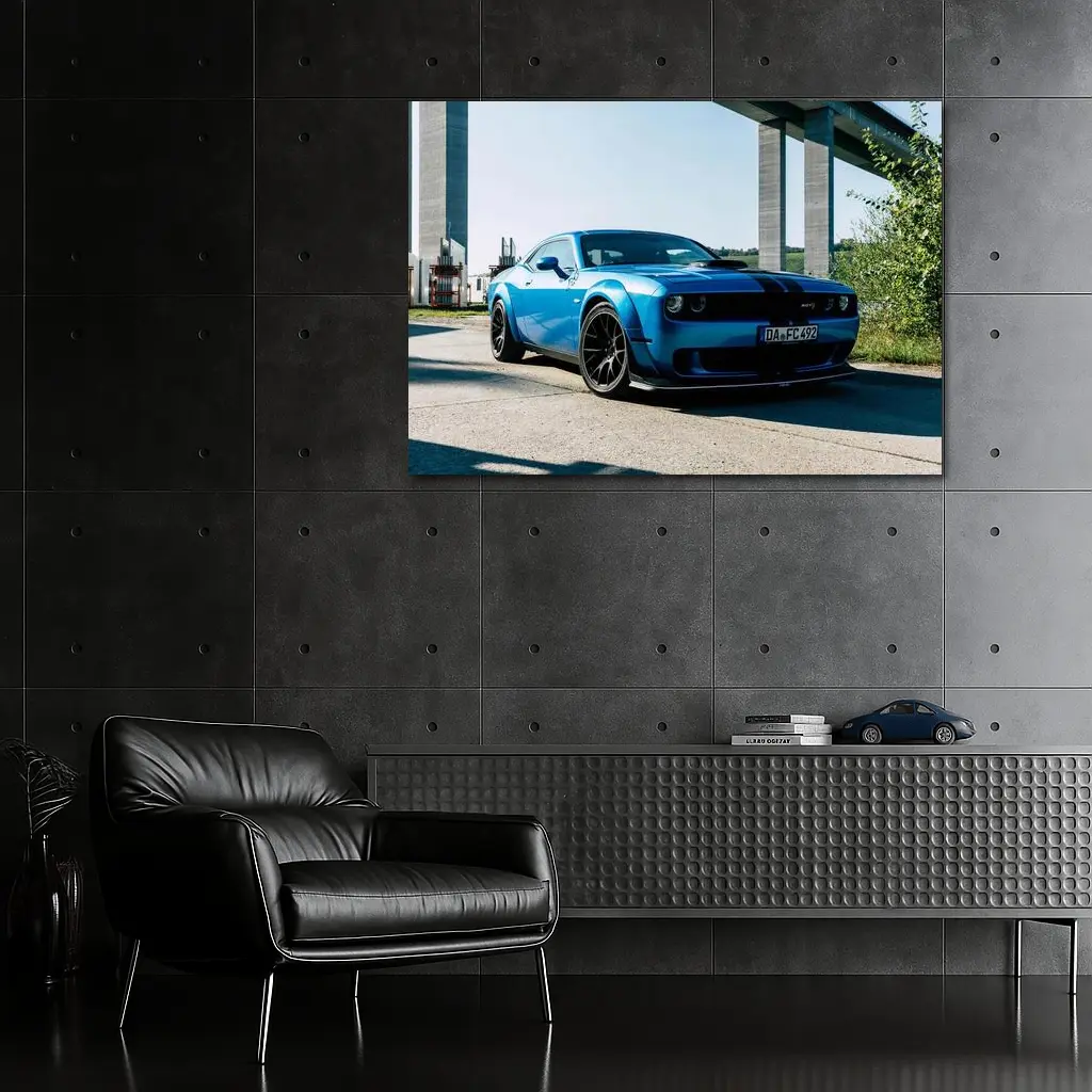 Dodge Challenger SRT Hellcat Blue Street – Wall Art