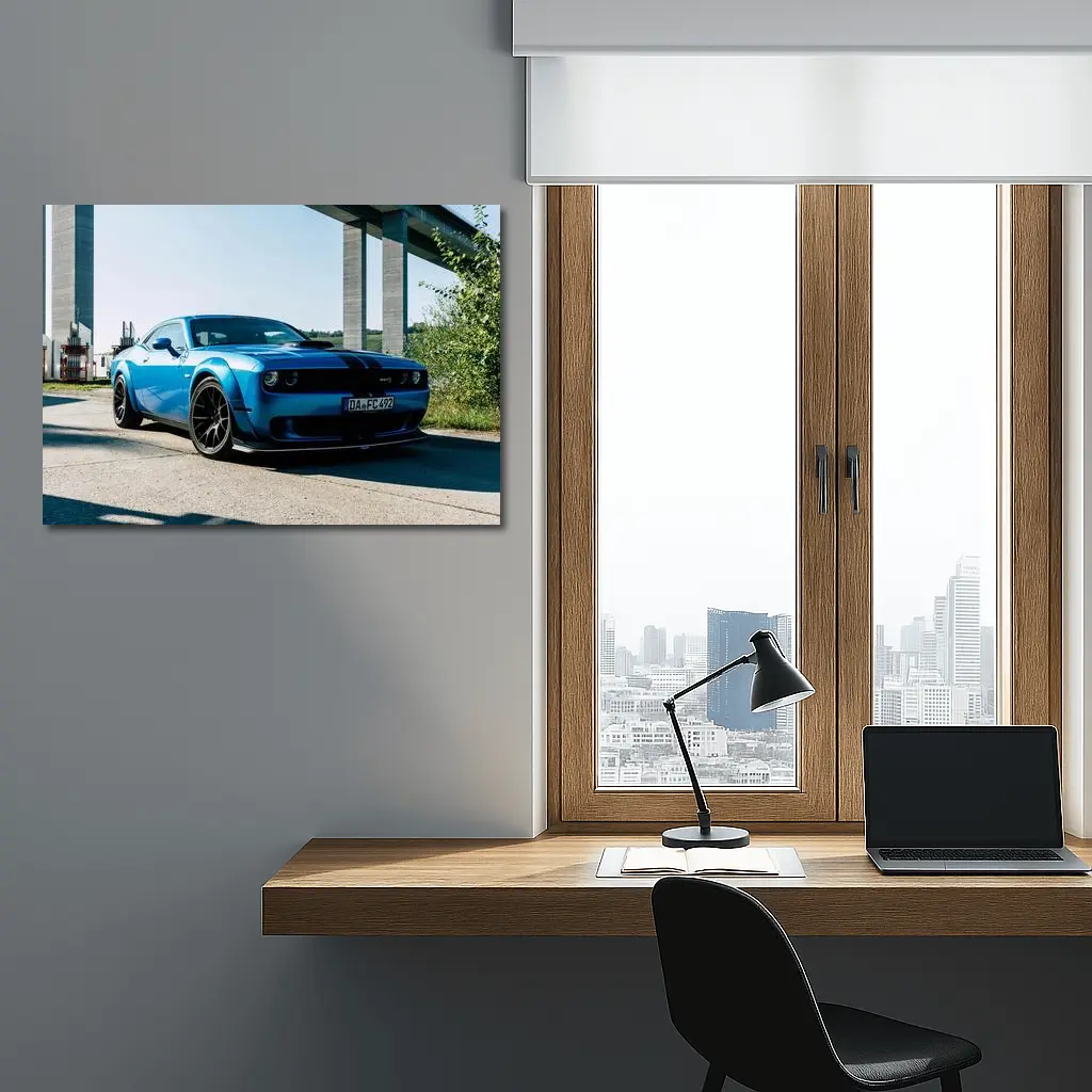 Dodge Challenger SRT Hellcat Blue Street – Wall Art