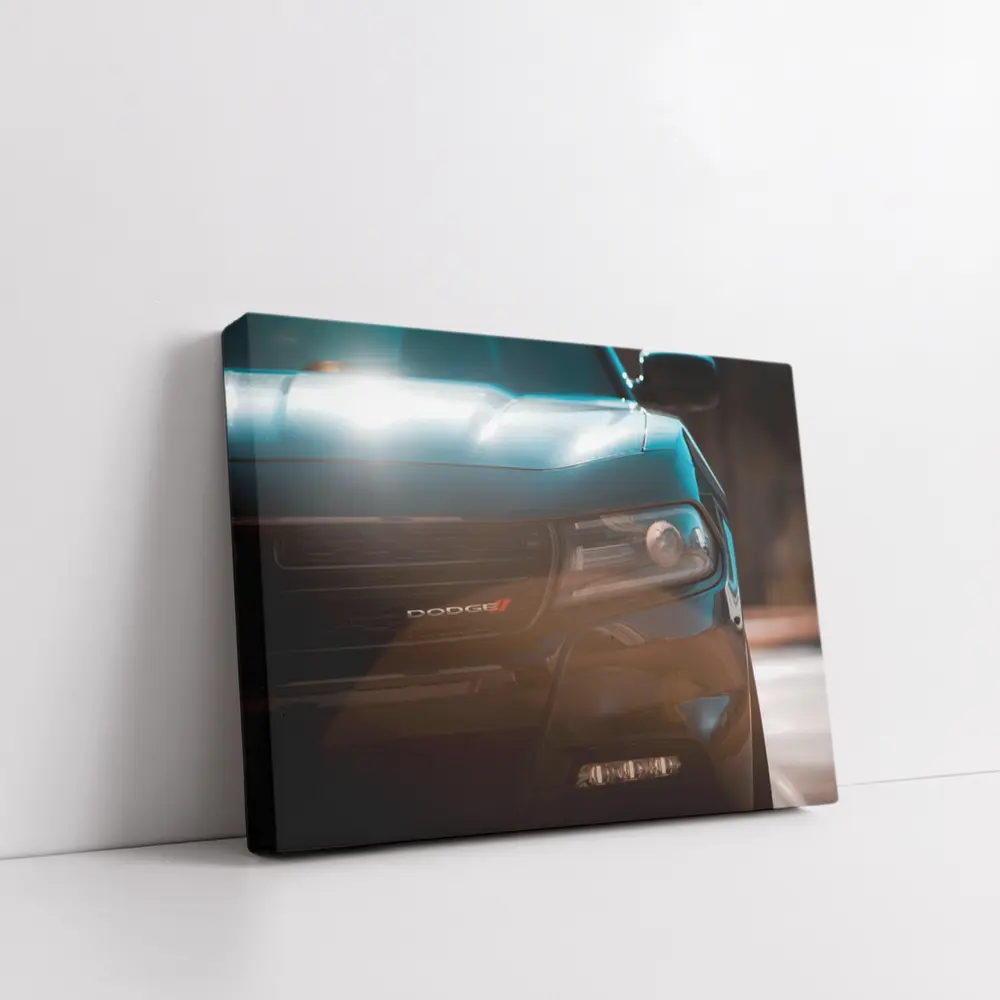 Dodge Charger Front Grille Dark Moody – Wall Art