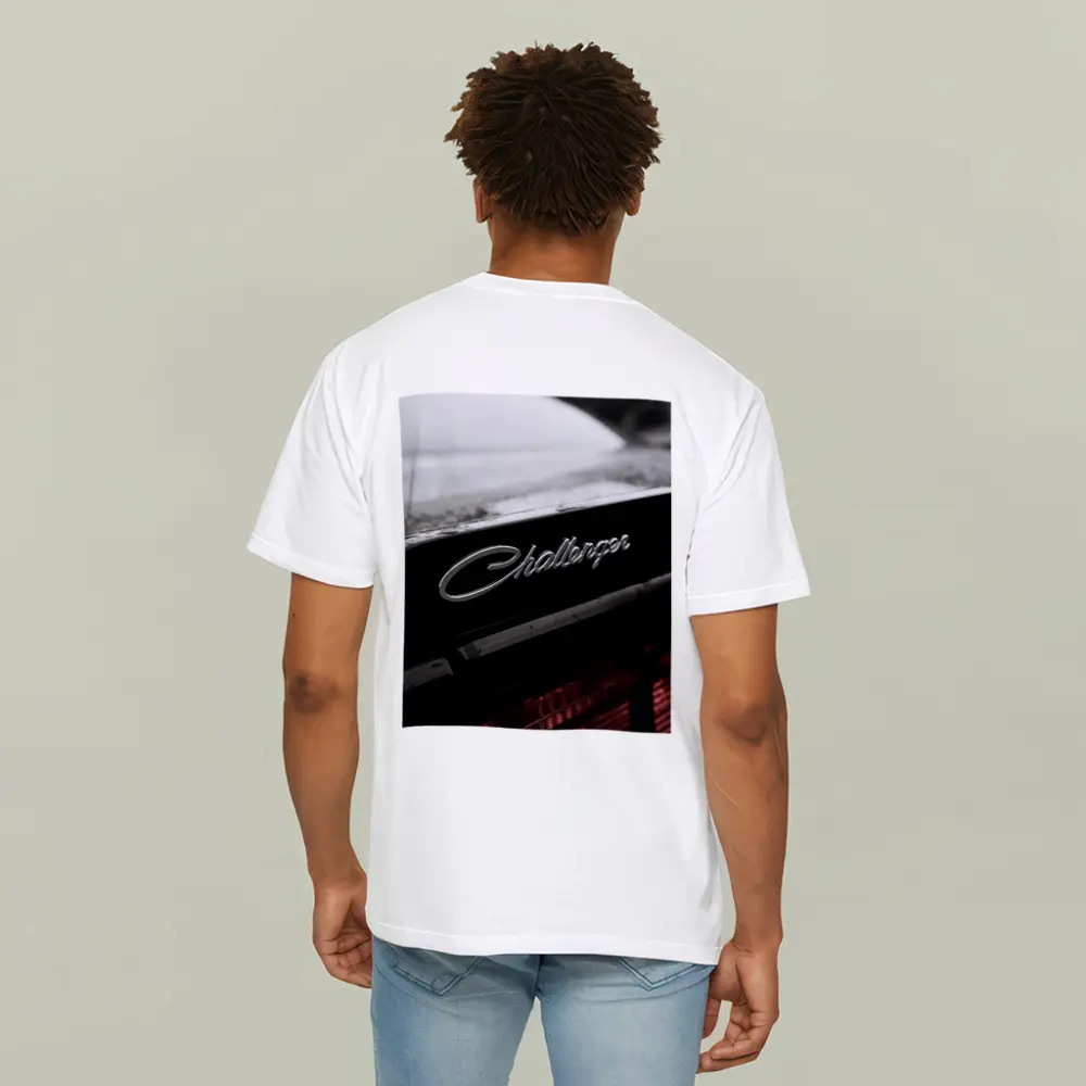 Dodge Challenger Badge Black Car Rainy Day – T-Shirts