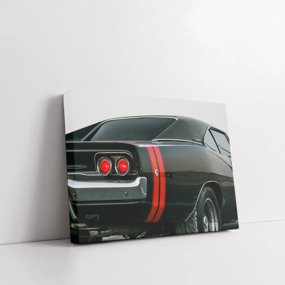 Dodge Charger Classic Black Muscle Car – Wall Art