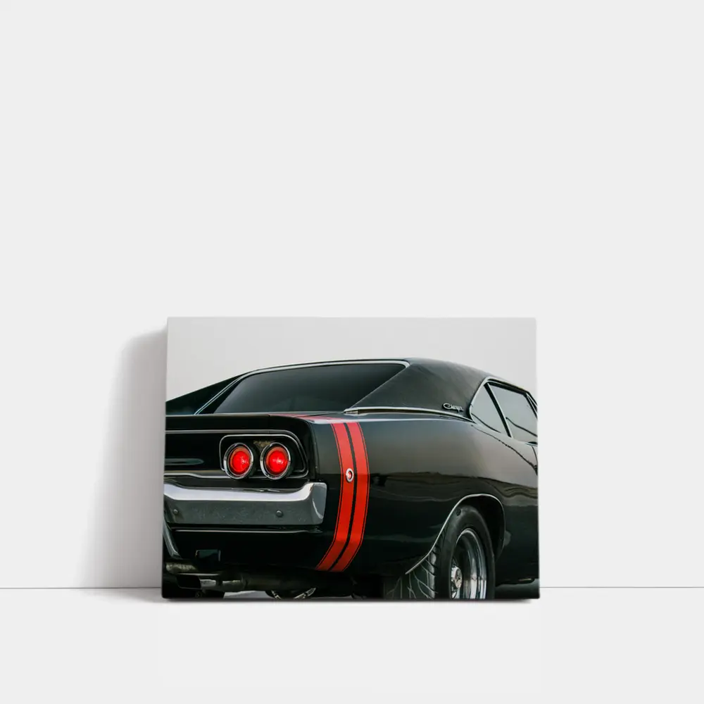 Dodge Charger Classic Black Muscle Car – Wall Art