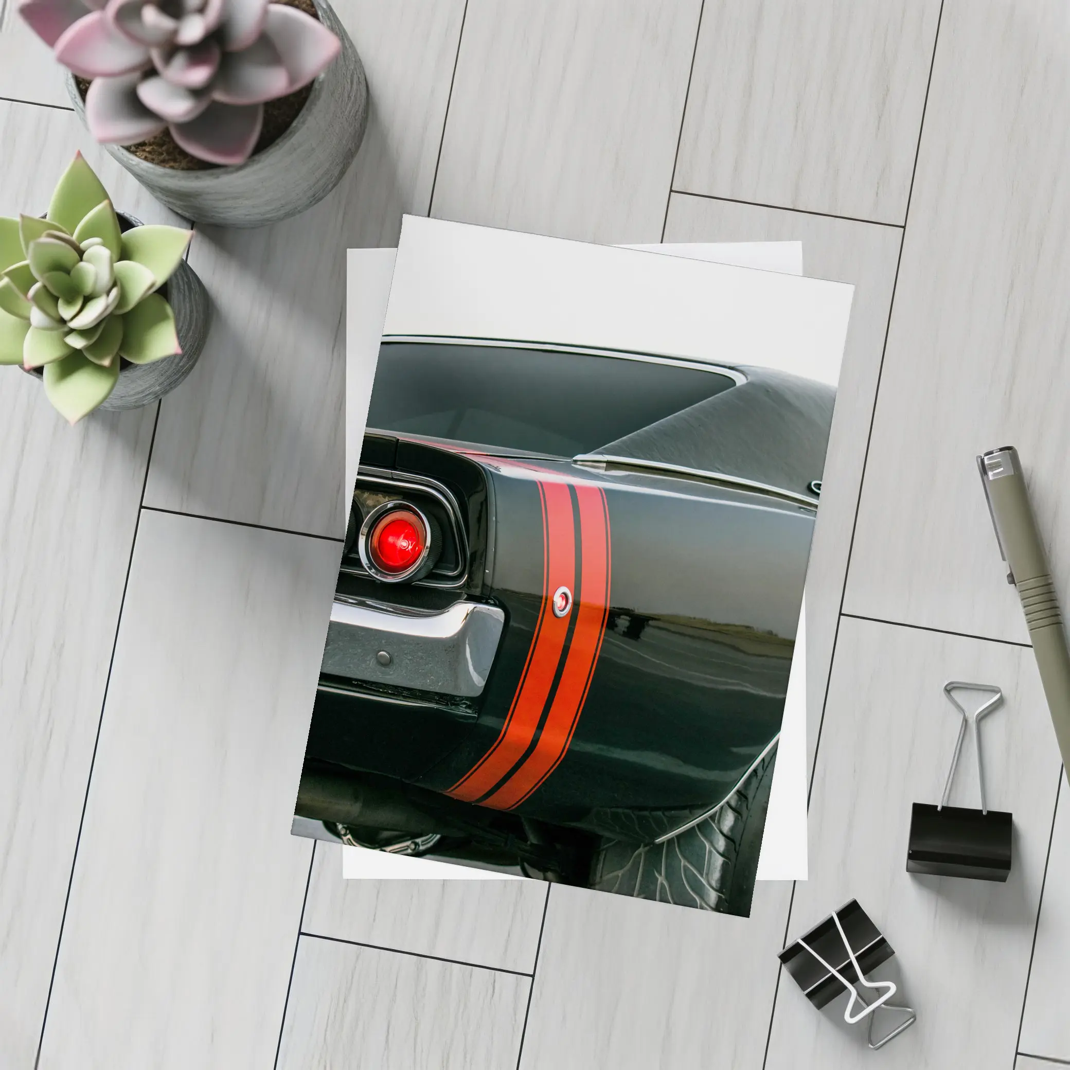 Dodge Charger Classic Black Muscle Car – Postcards