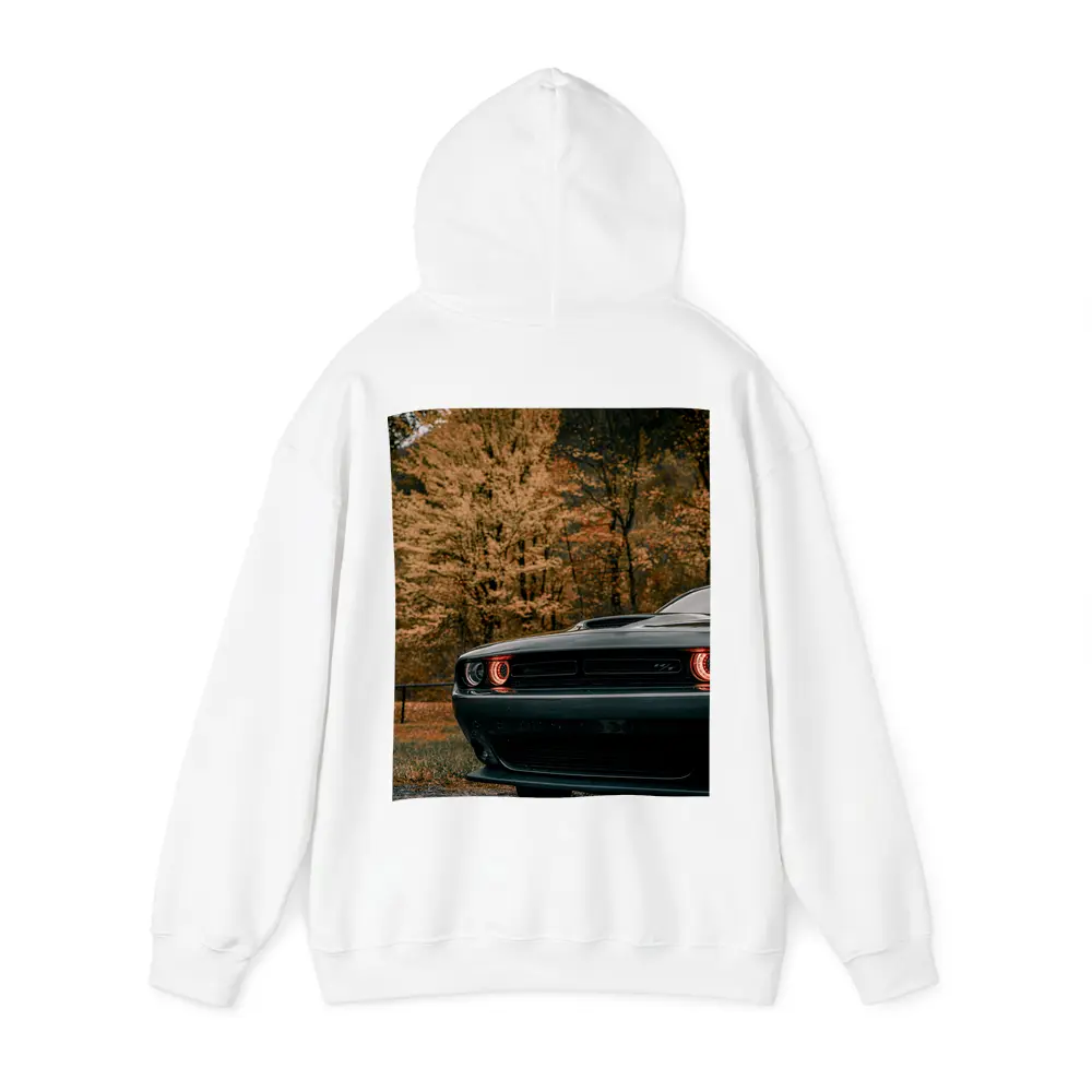 Dodge Challenger Dark Muscle Car Autumn Trees – Hoodies