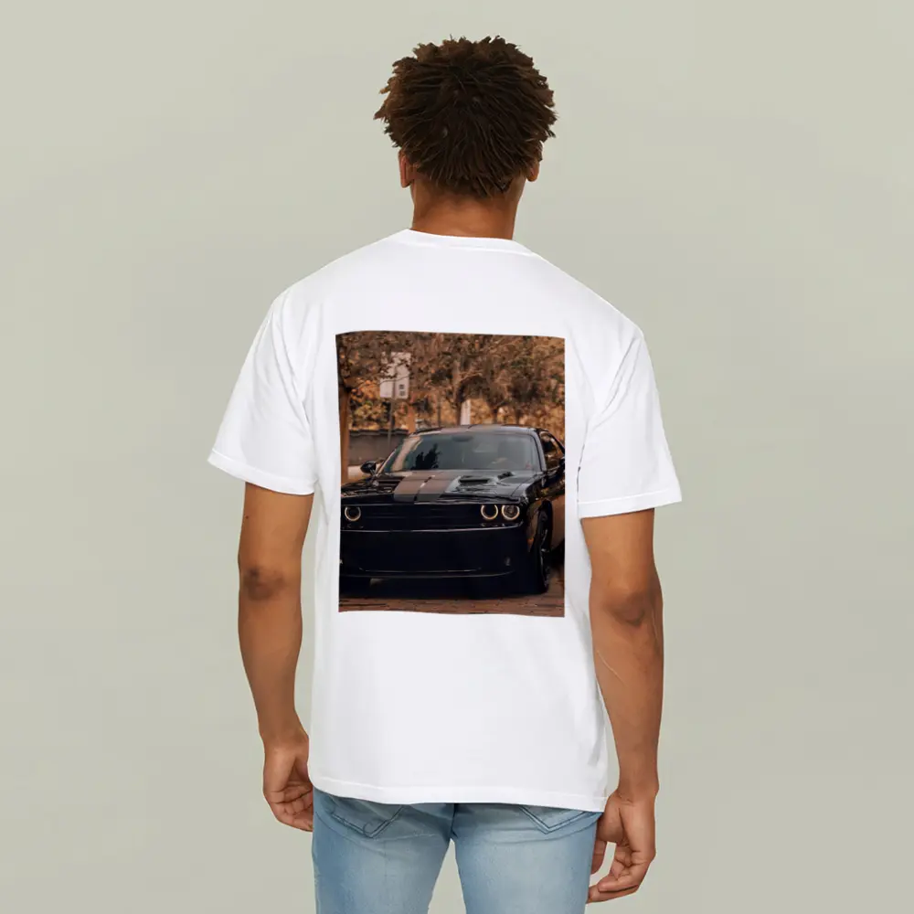 Dodge Challenger Black Muscle Car Street – T-Shirts